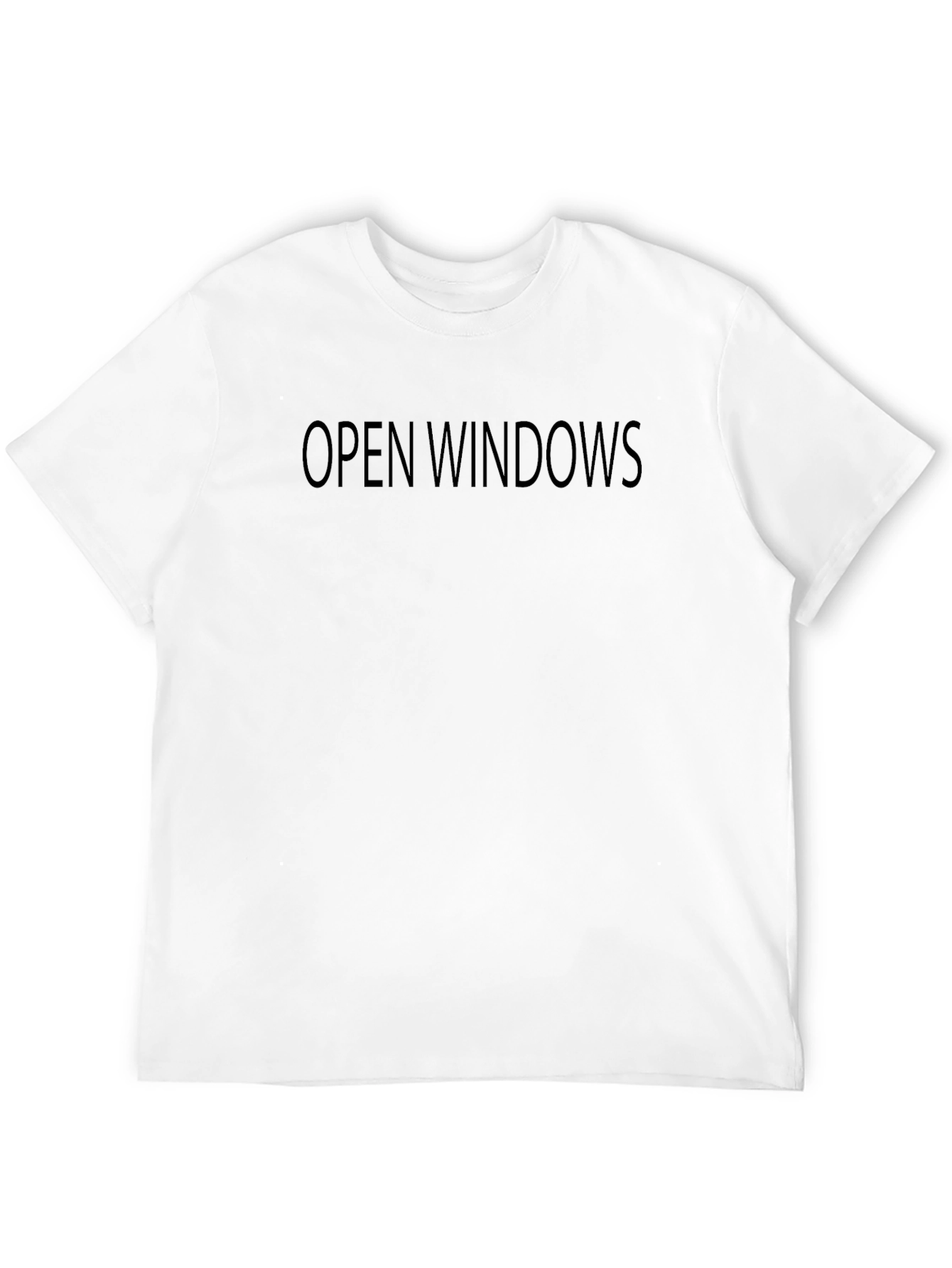 Open Windows Black T-Shirt - Modern Design