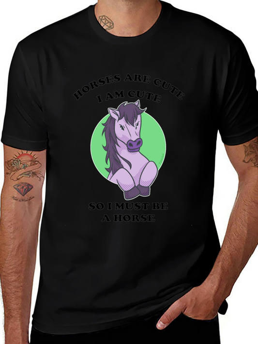 Horses are Cute Graphic T-Shirt