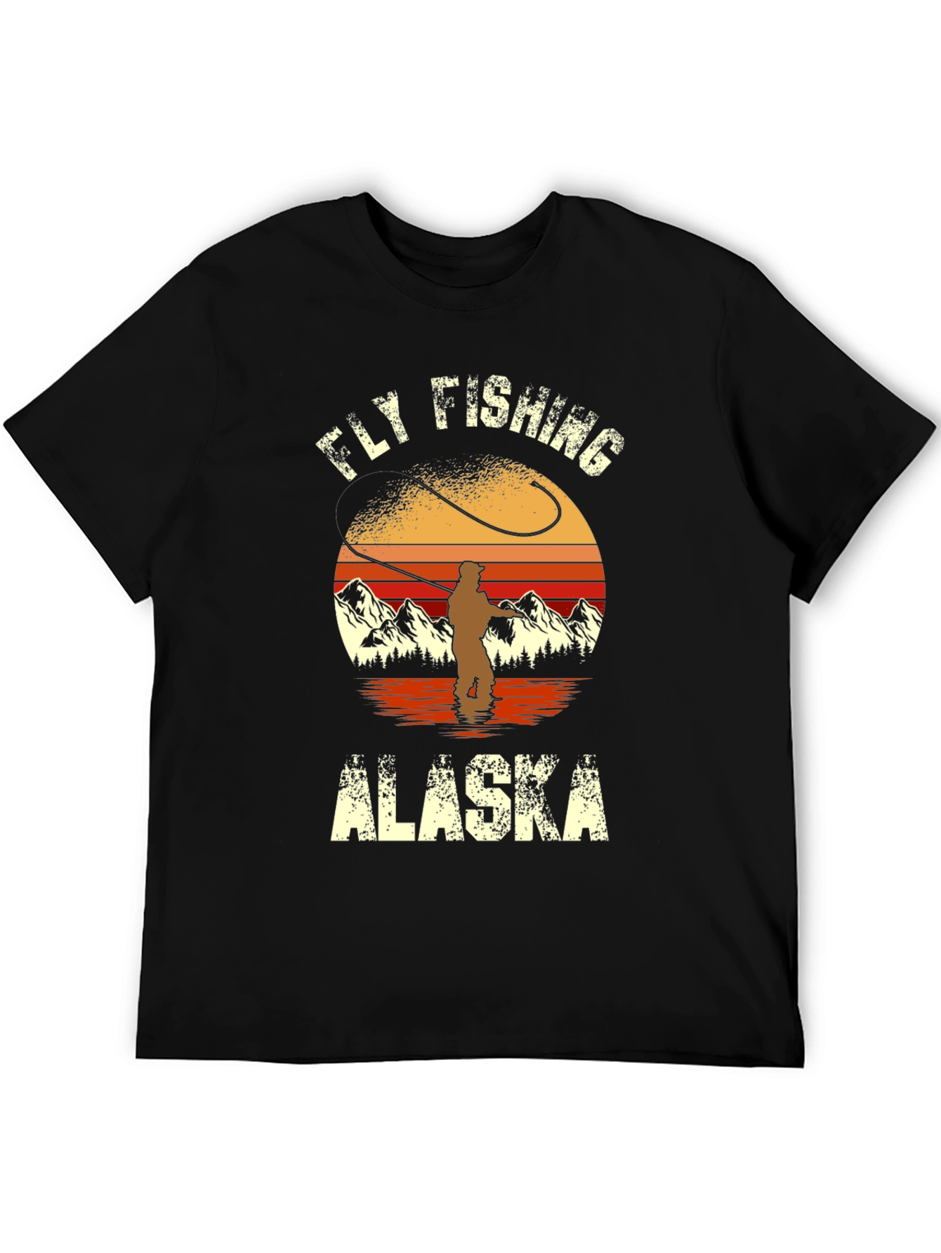 Fly Fishing Alaska Graphic T-Shirt