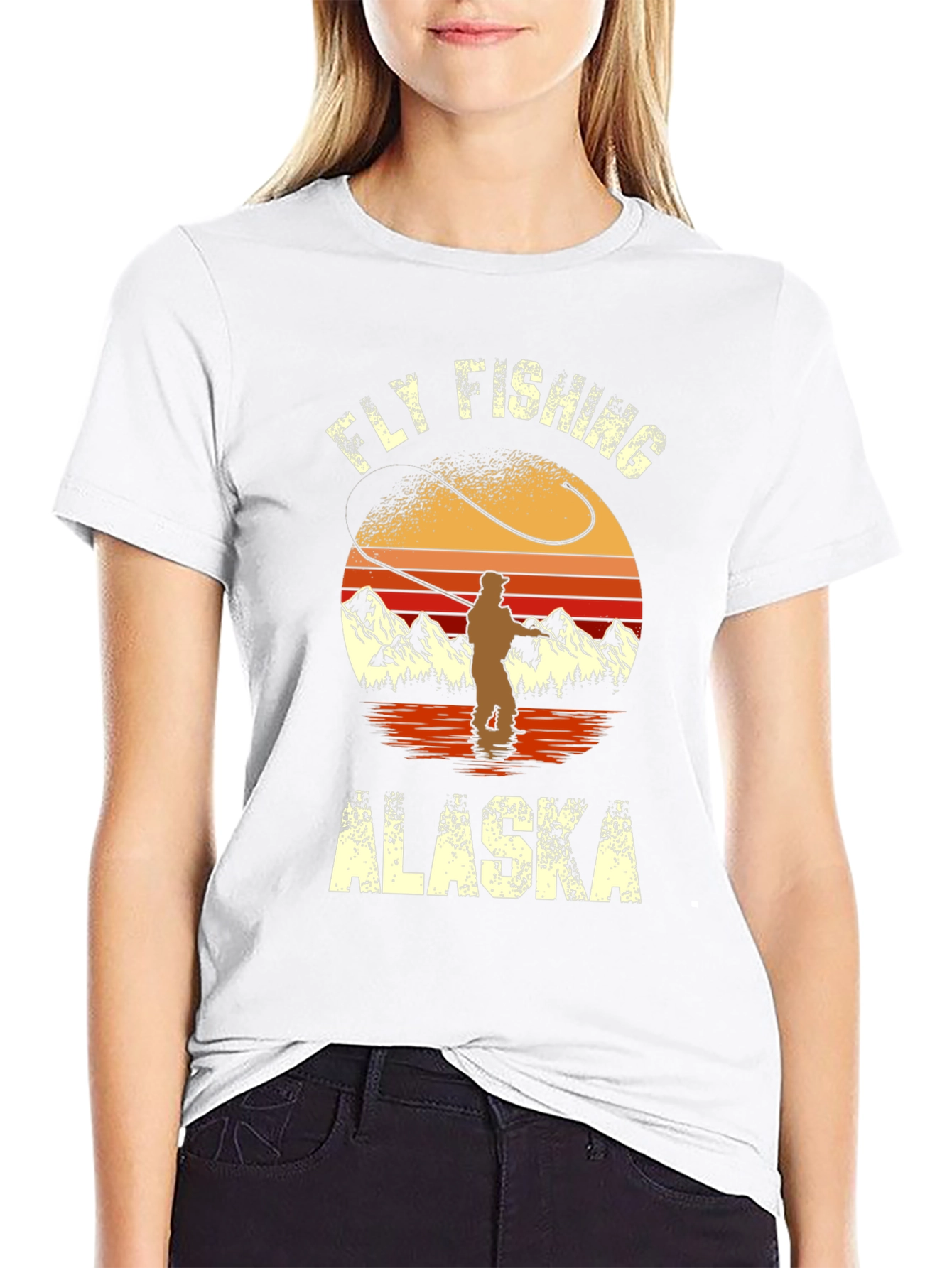 Fly Fishing Alaska Graphic T-Shirt