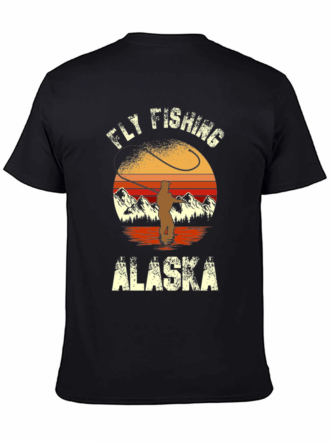 Fly Fishing Alaska Graphic T-Shirt
