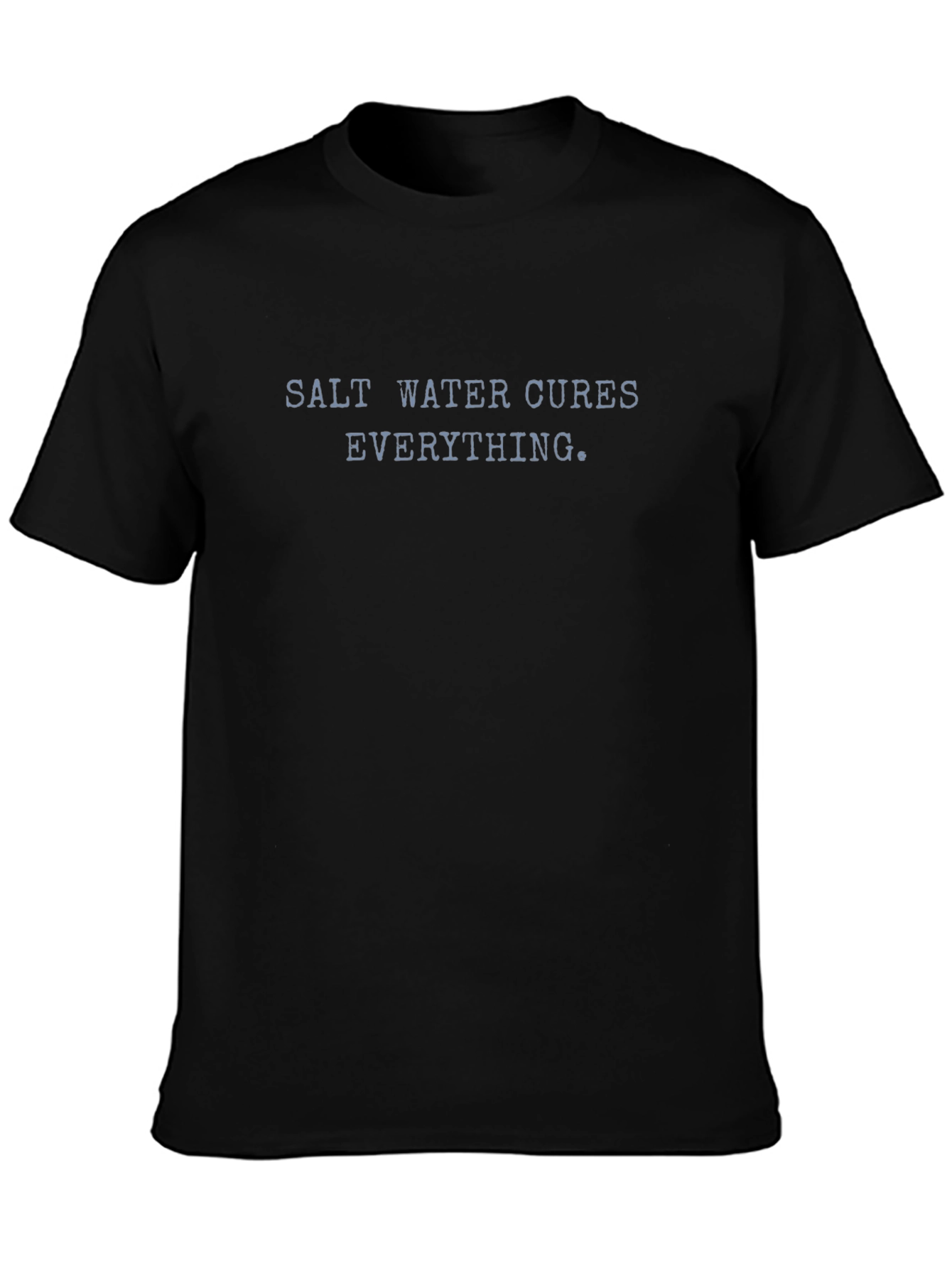 Salt Water Cures Everything Black Graphic Tee
