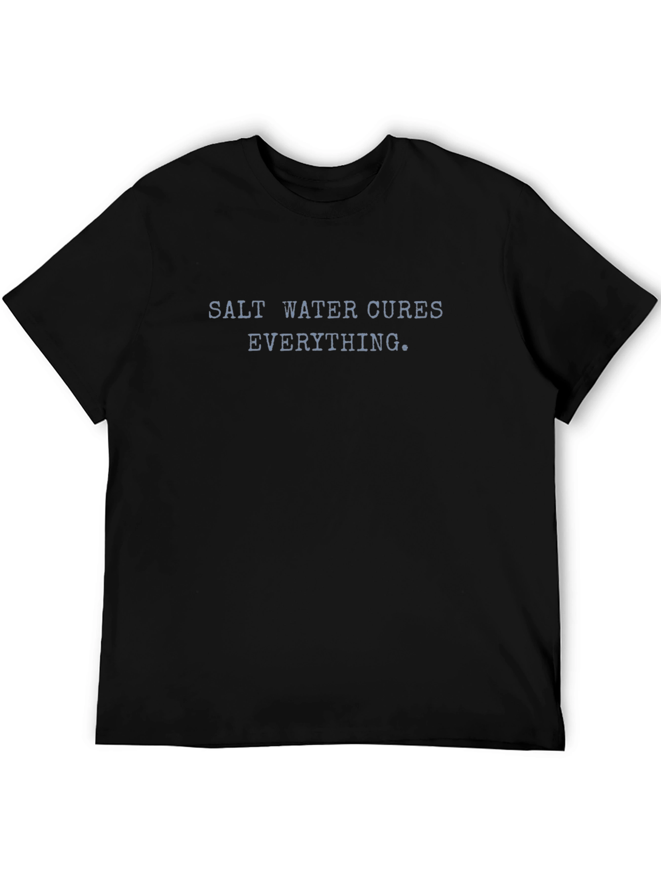 Salt Water Cures Everything Black Graphic Tee