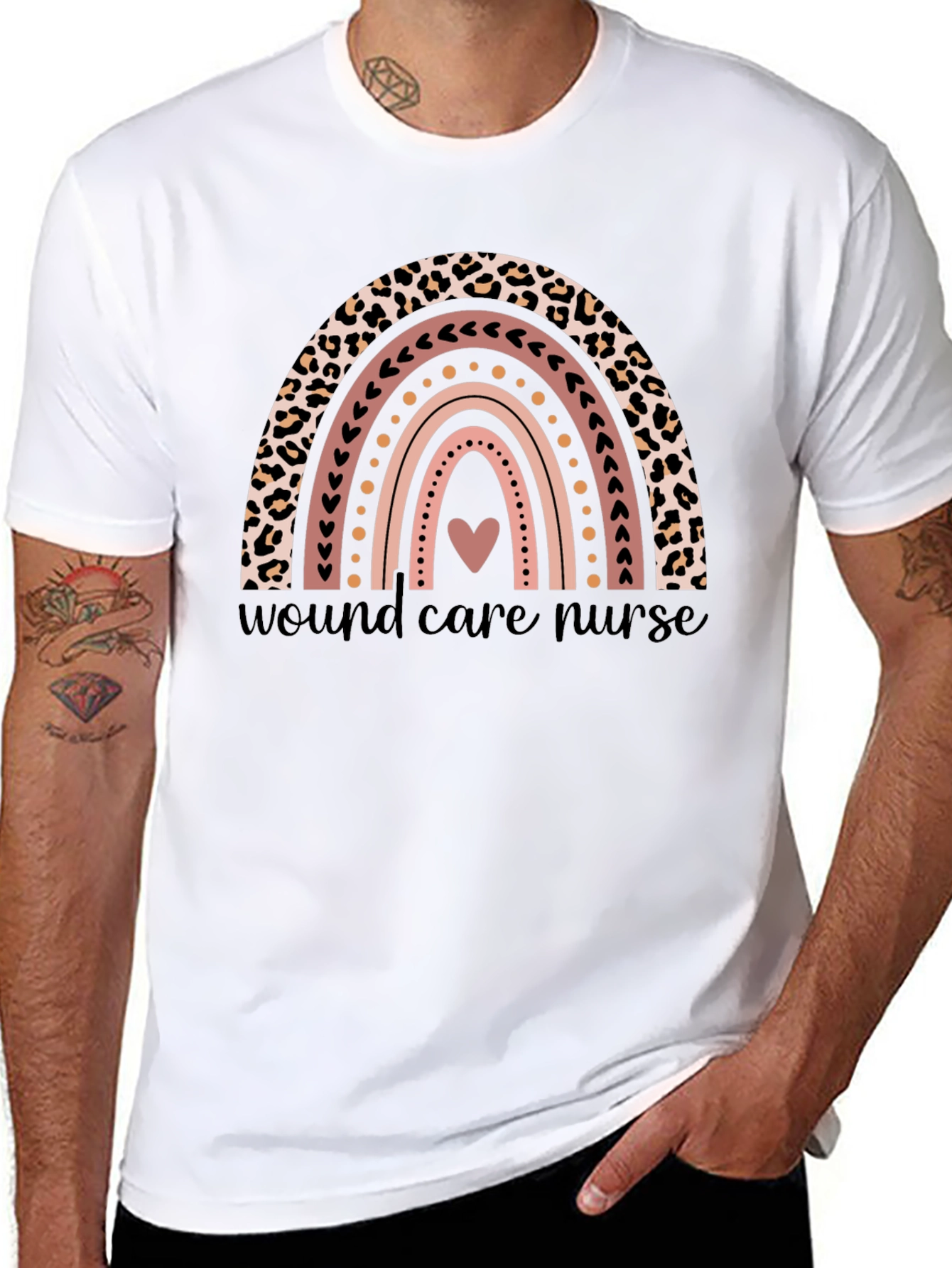 Wound Care Nurse Rainbow T-Shirt