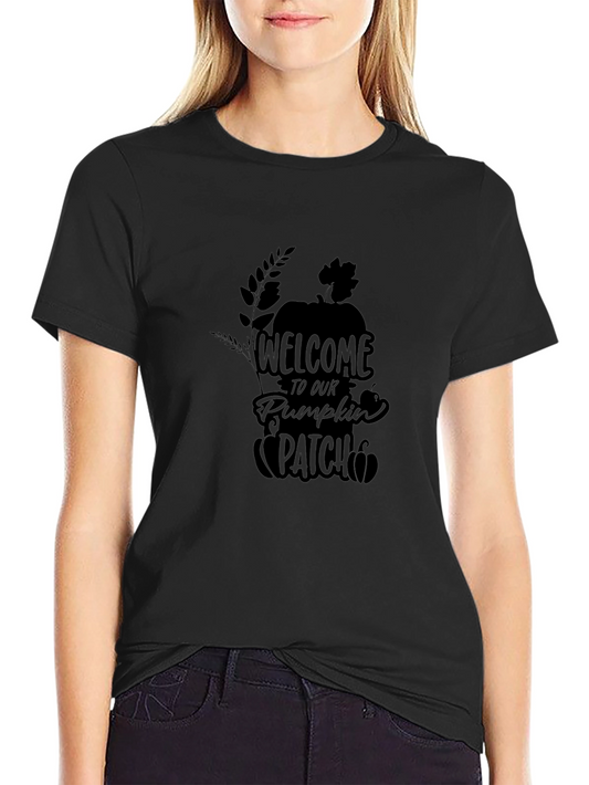 Welcome to Our Pumpkin Patch T-Shirt - Black
