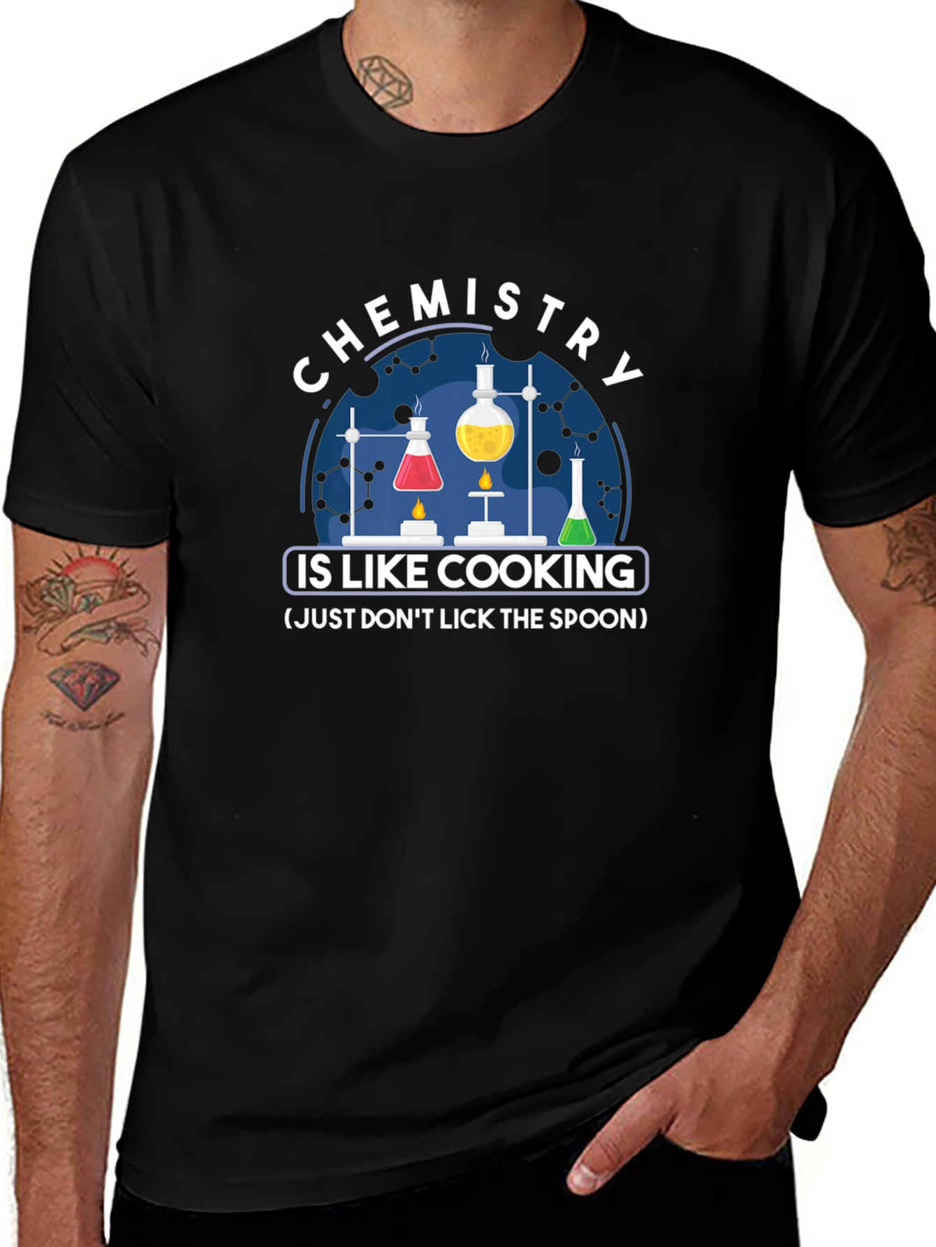 Chemistry Is Like Cooking Black T-Shirt
