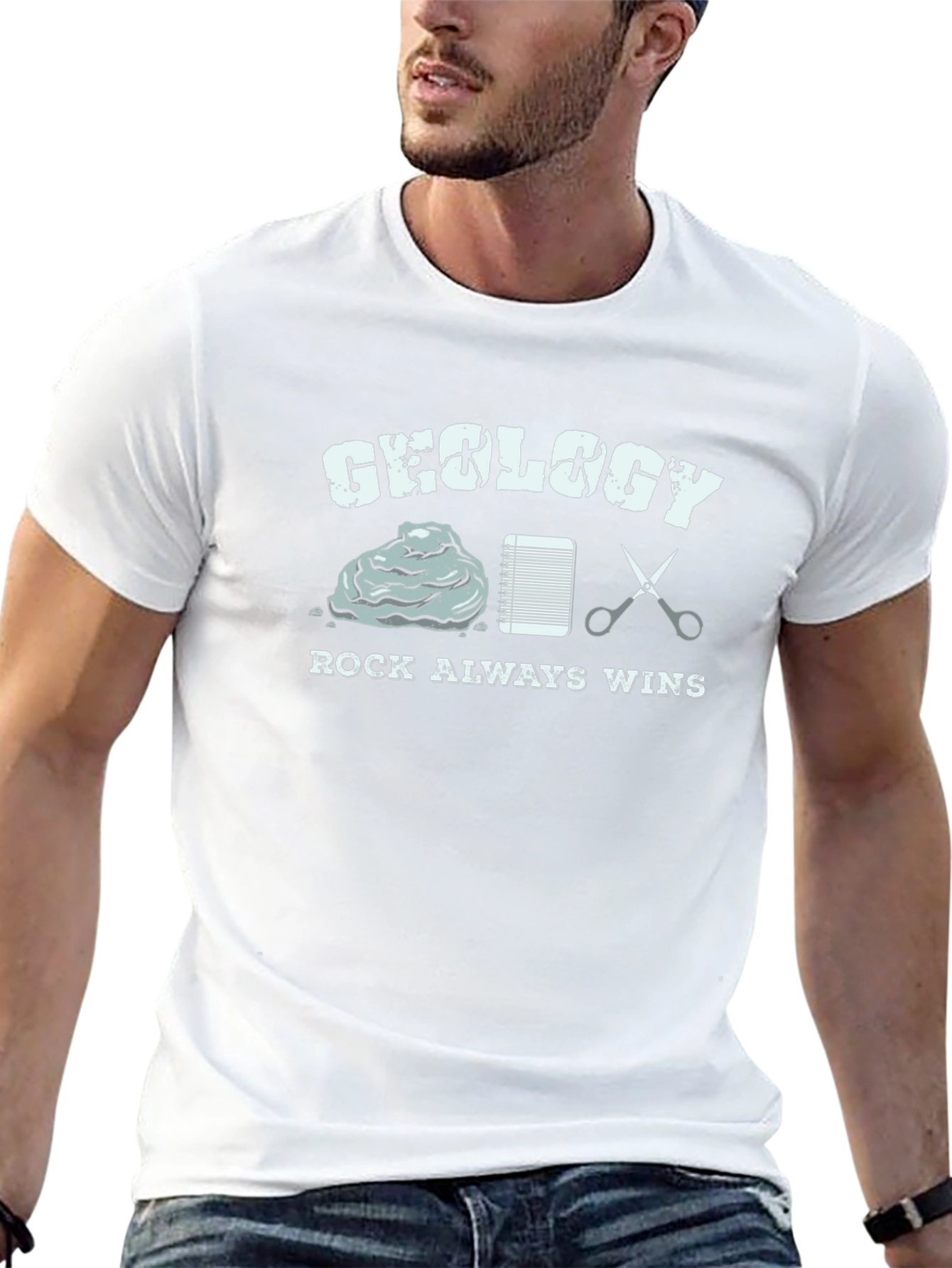 Geology Rock Always Wins Black T-Shirt
