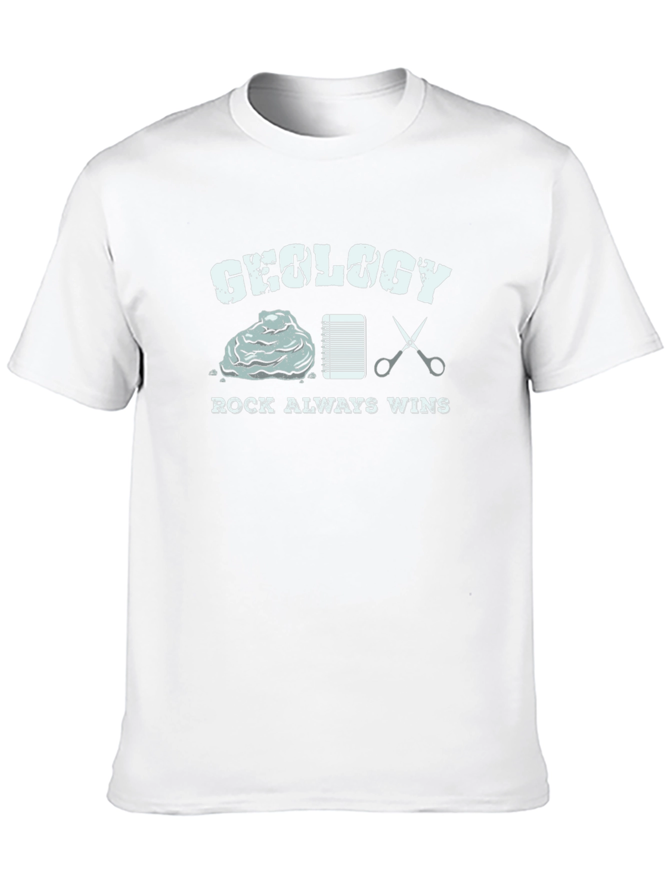 Geology Rock Always Wins Black T-Shirt