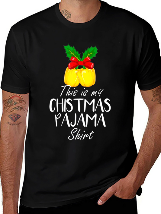 Funny Christmas Pajama Shirt Xmas Bells Holiday Tee