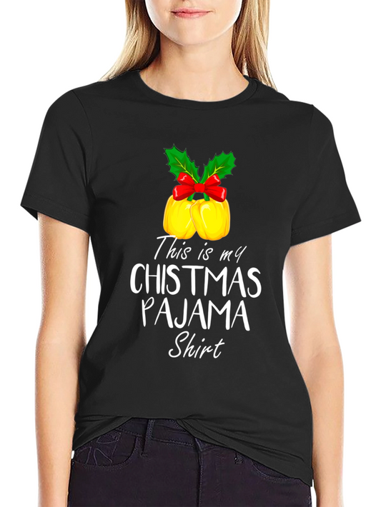 Funny Christmas Pajama Shirt Xmas Bells Holiday Tee