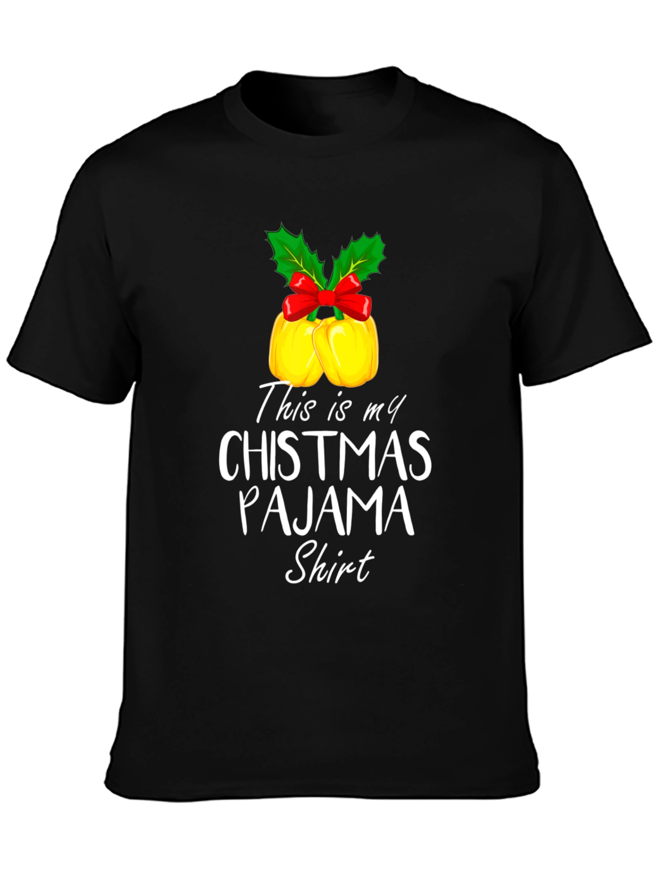 Funny Christmas Pajama Shirt Xmas Bells Holiday Tee