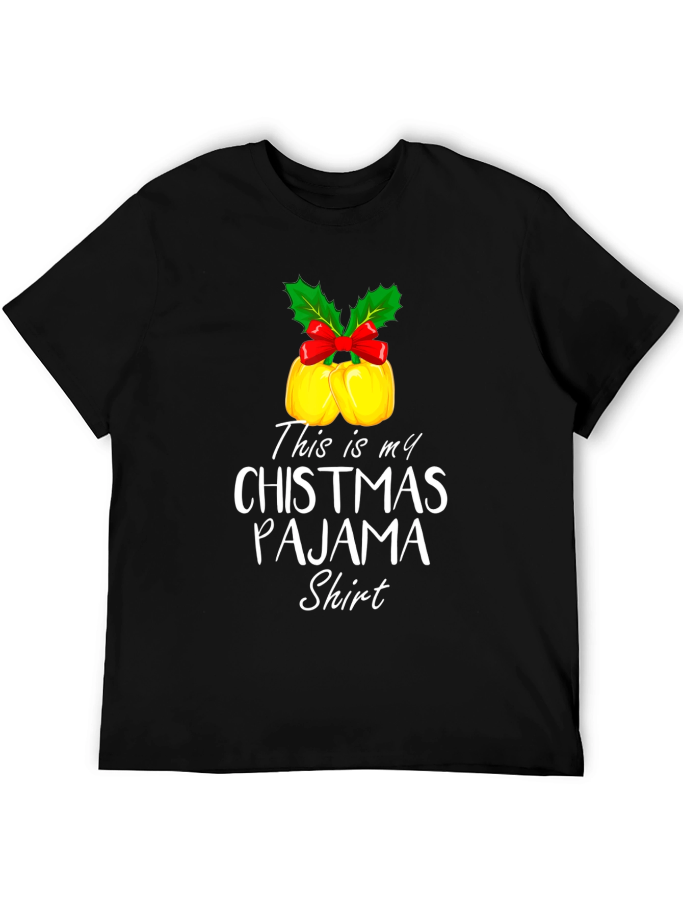 Funny Christmas Pajama Shirt Xmas Bells Holiday Tee