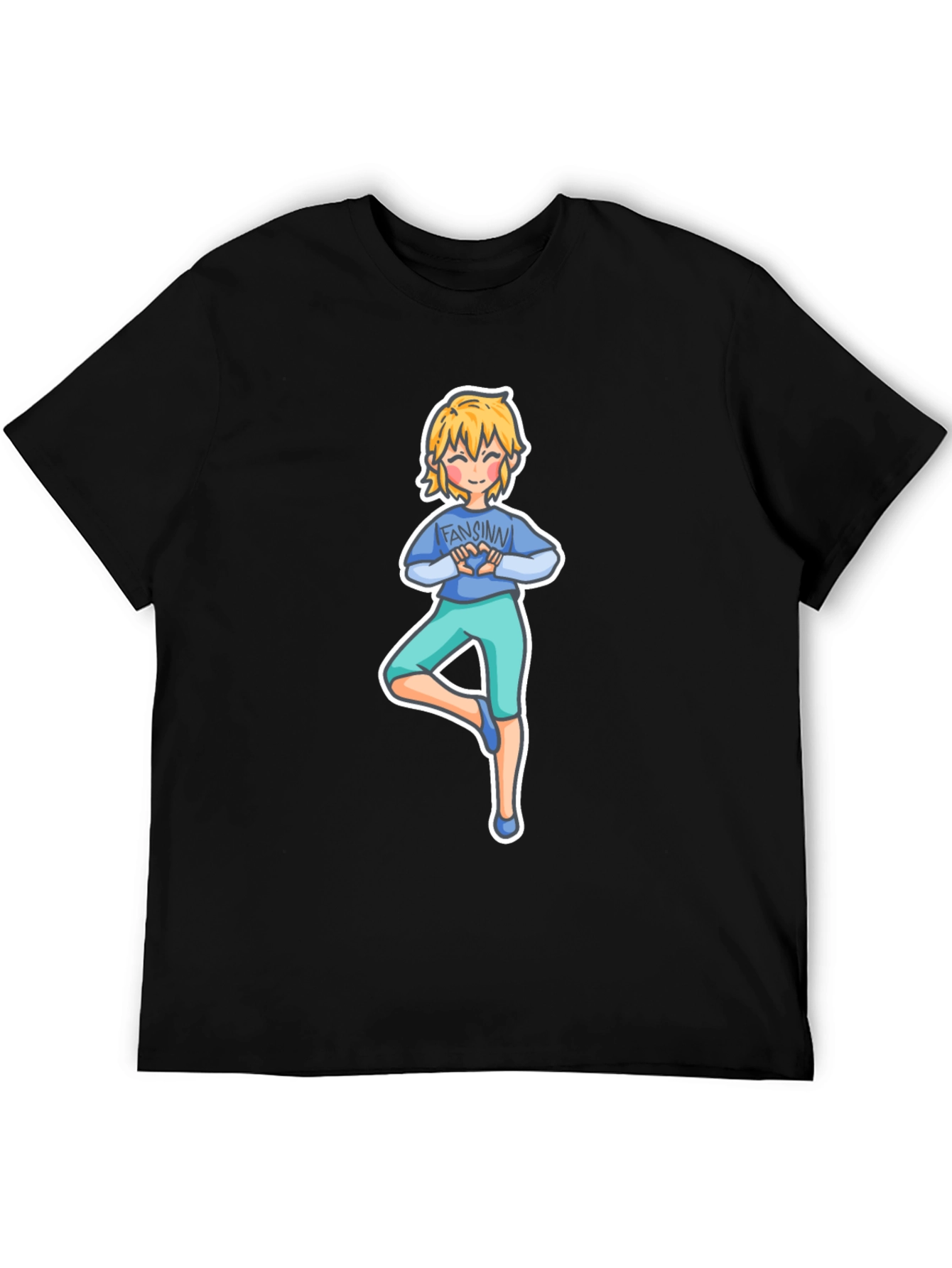 Yoga Cartoon Tee: Fansinn Design
