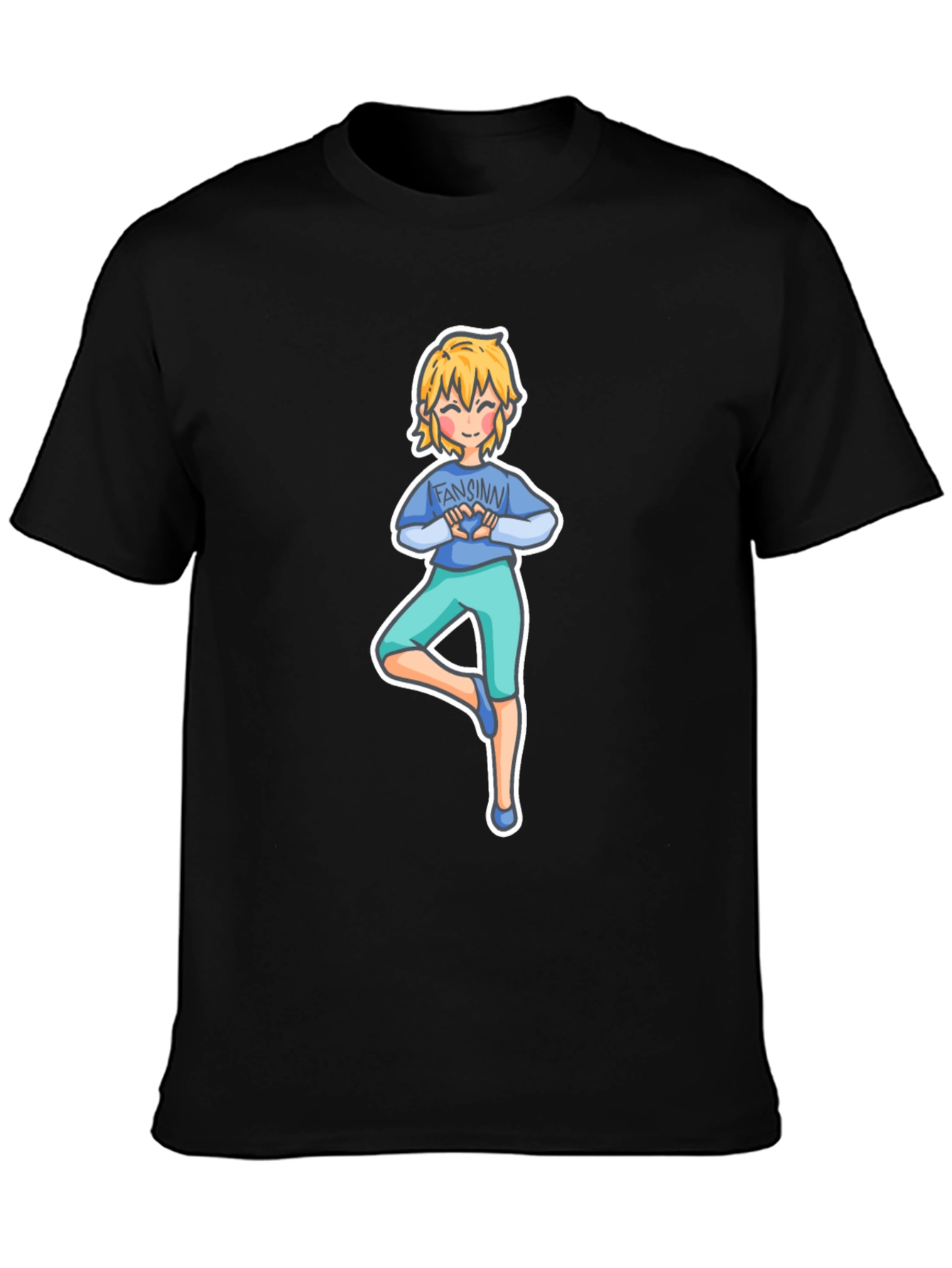 Yoga Cartoon Tee: Fansinn Design