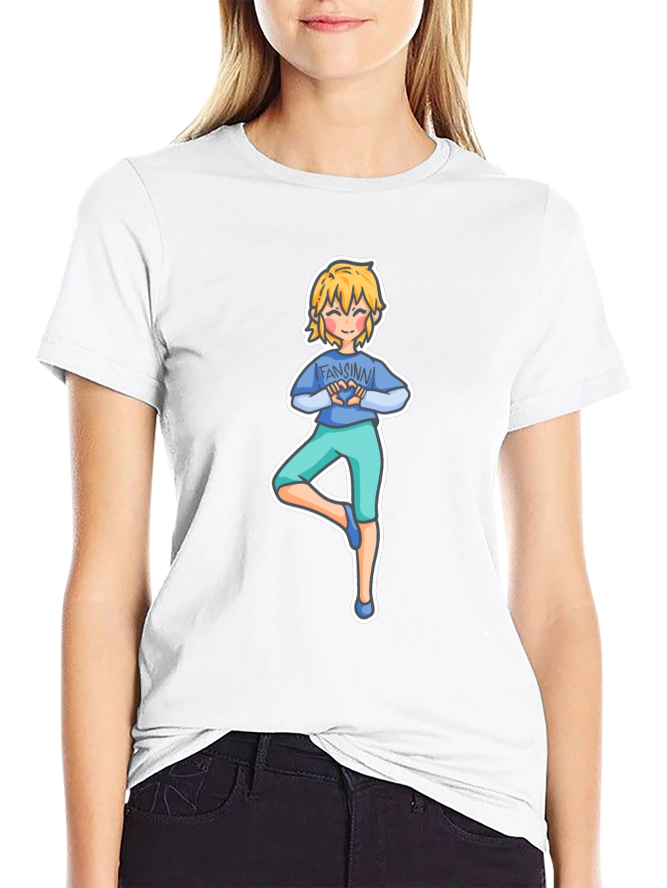 Yoga Cartoon Tee: Fansinn Design