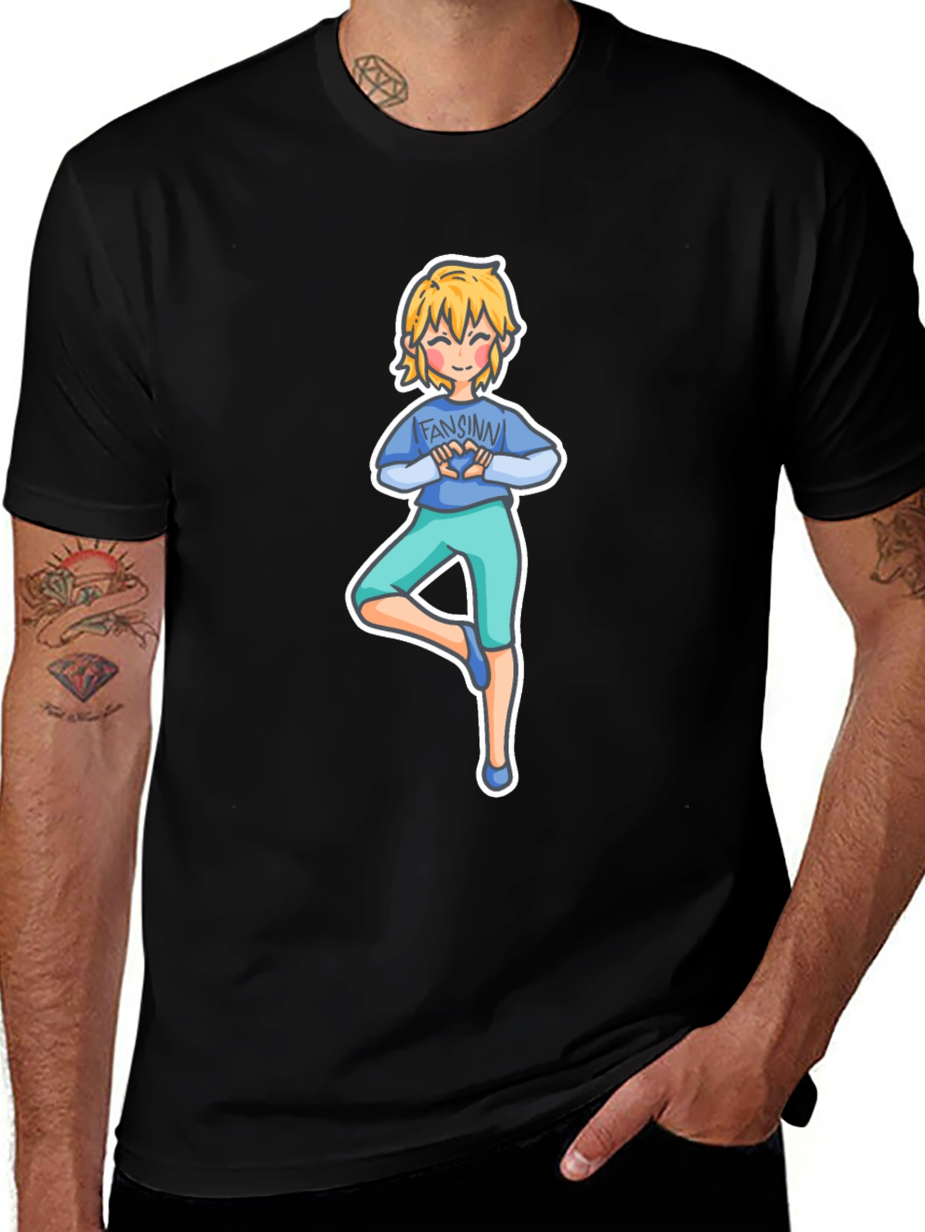 Yoga Cartoon Tee: Fansinn Design