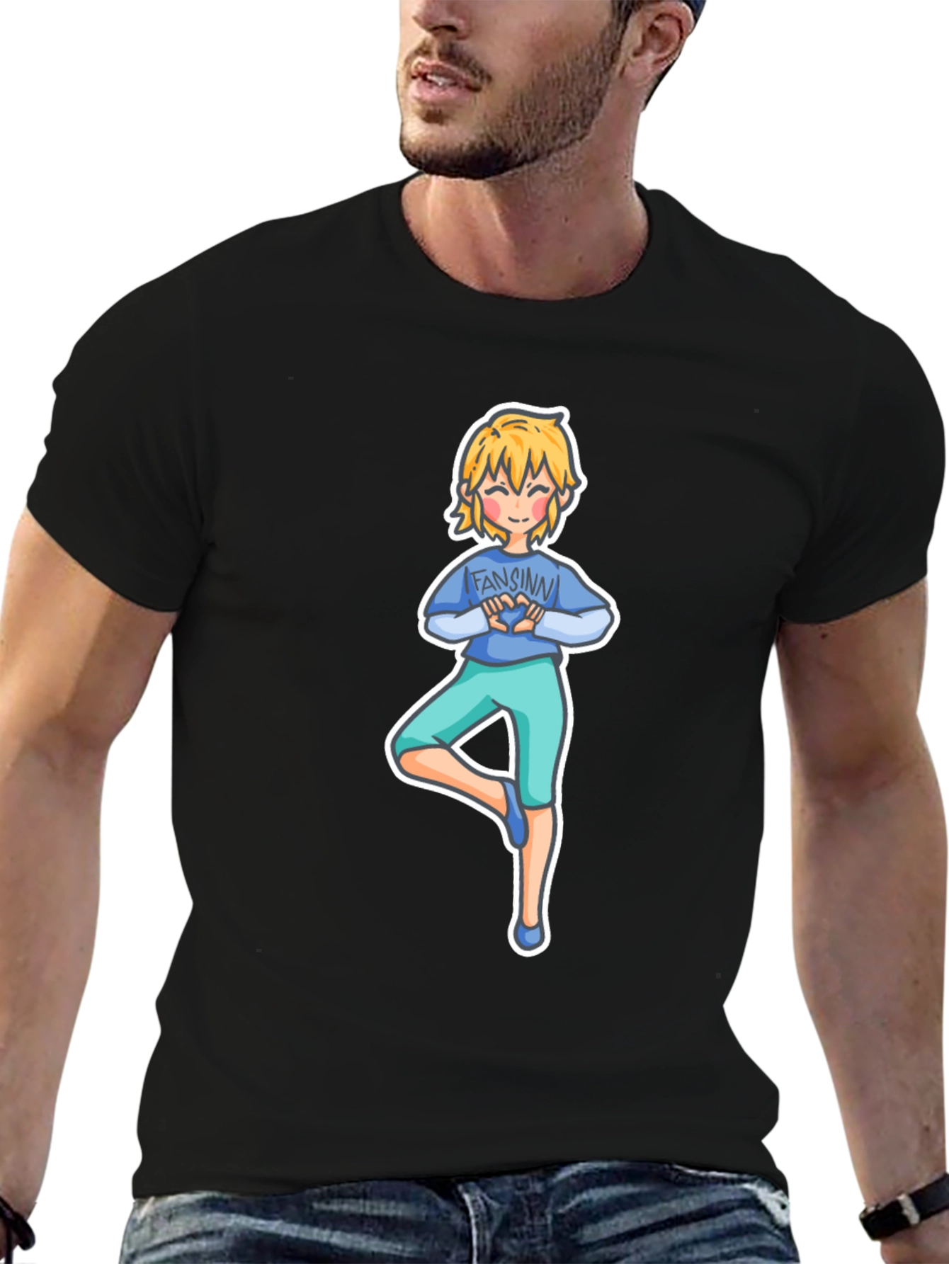 Yoga Cartoon Tee: Fansinn Design