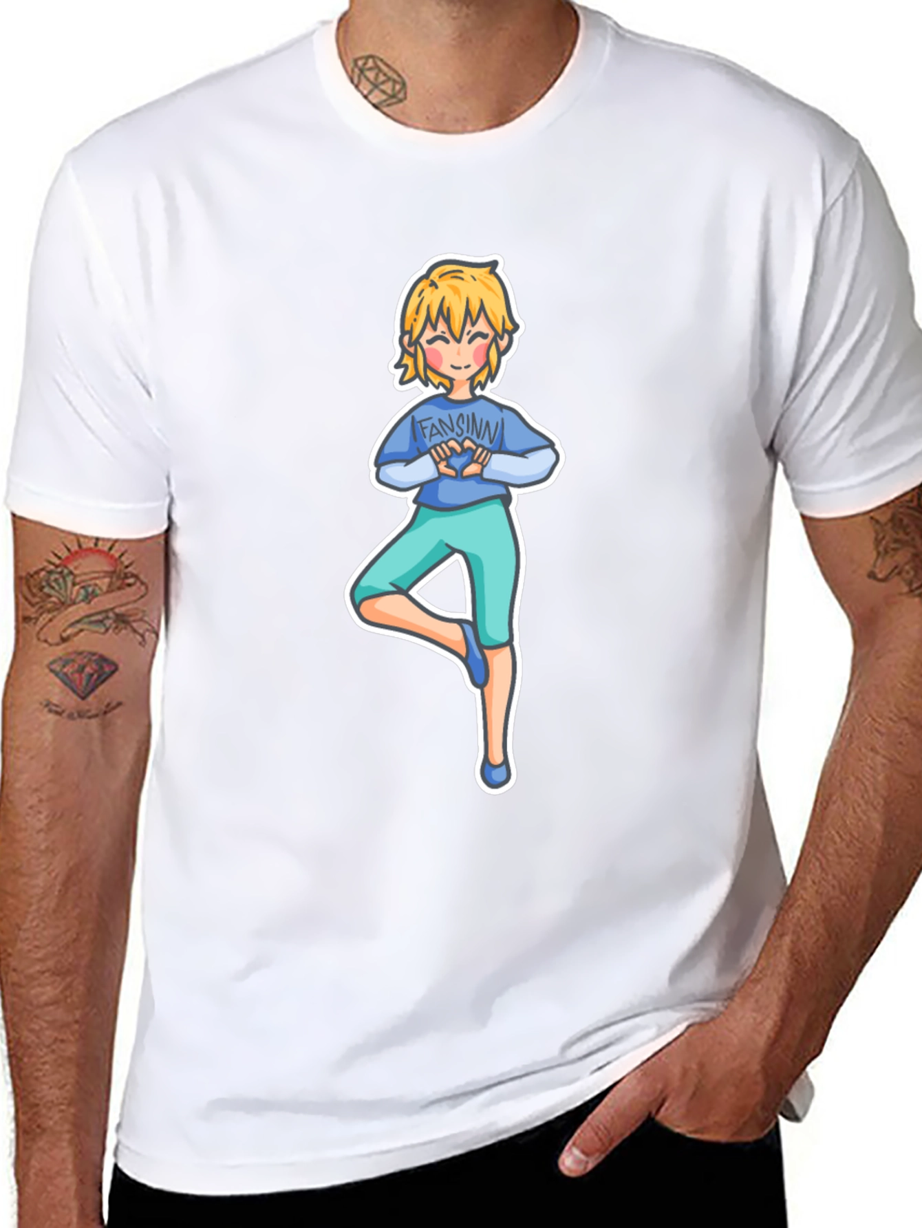 Yoga Cartoon Tee: Fansinn Design