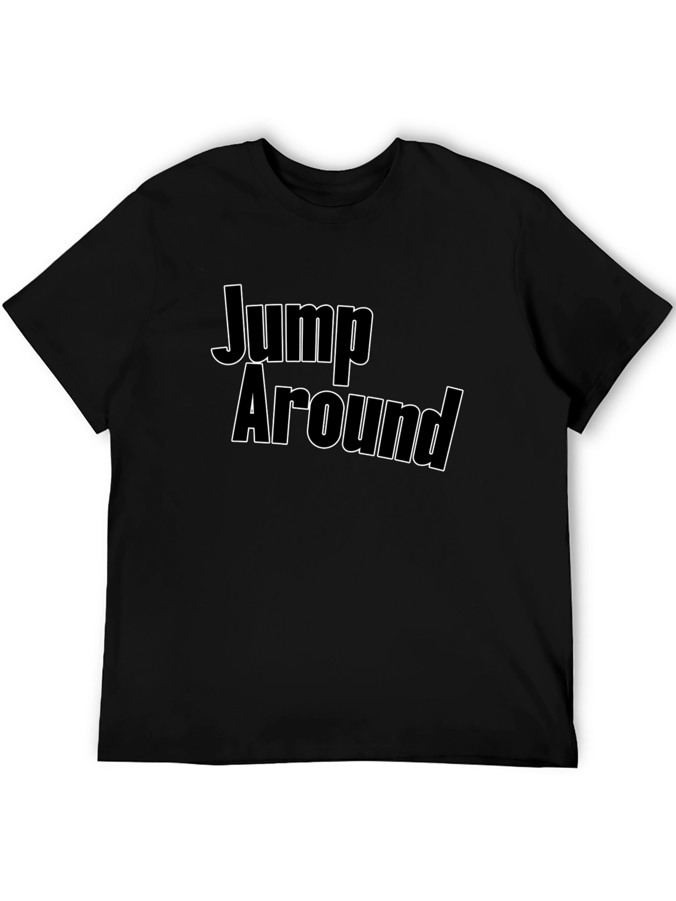 Jump Around Black T-Shirt - Bold Graphic Tee