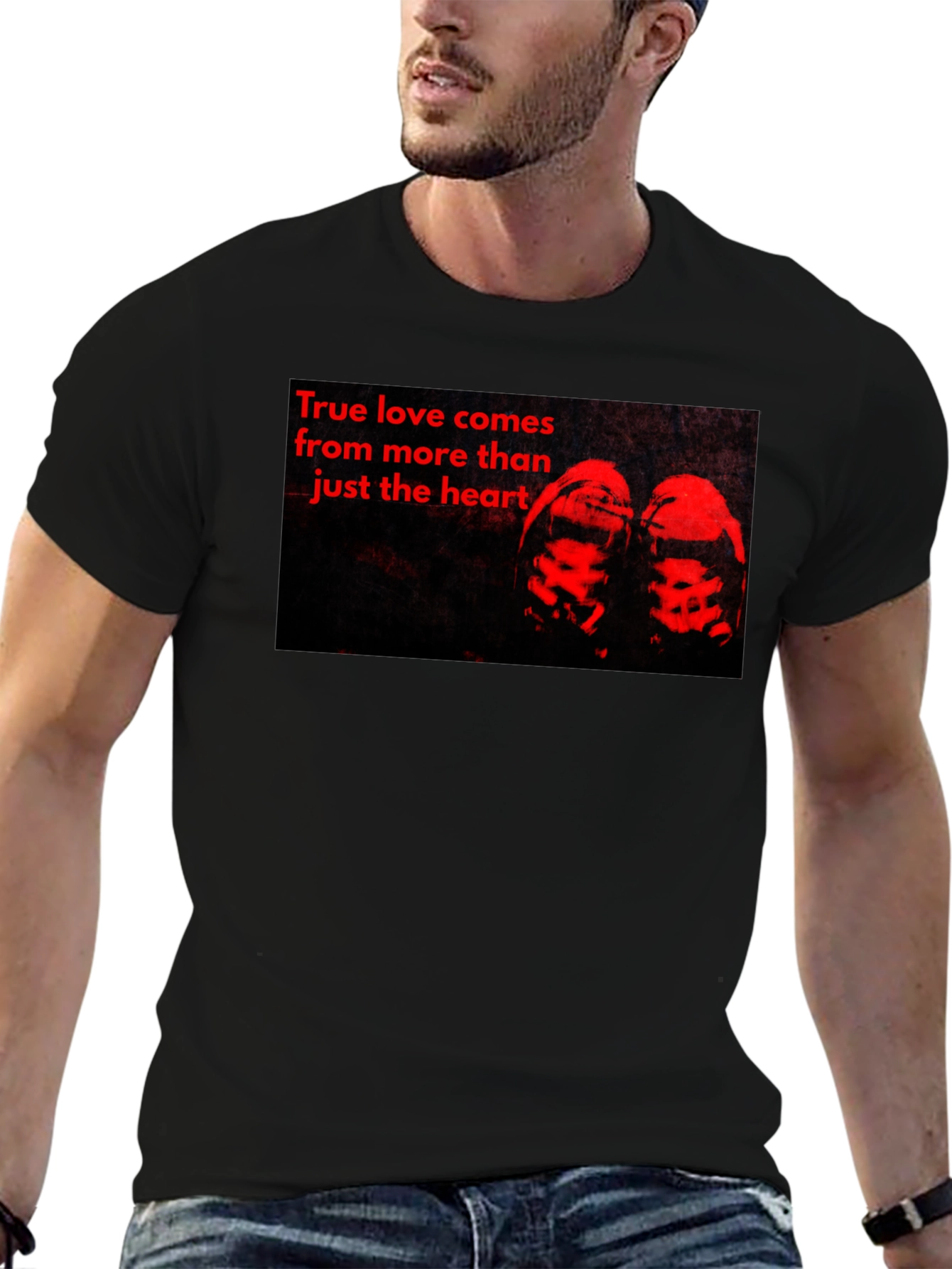 True Love Graphic Tee - Black Casual T-Shirt