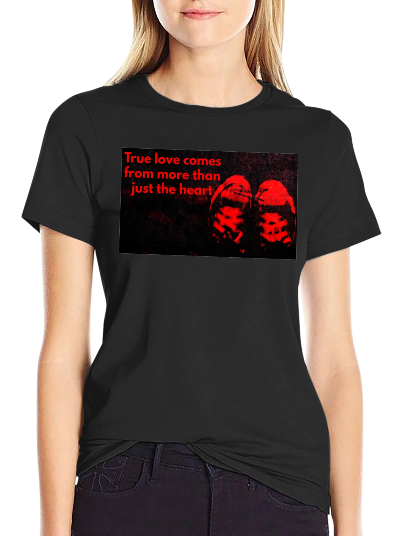 True Love Graphic Tee - Black Casual T-Shirt