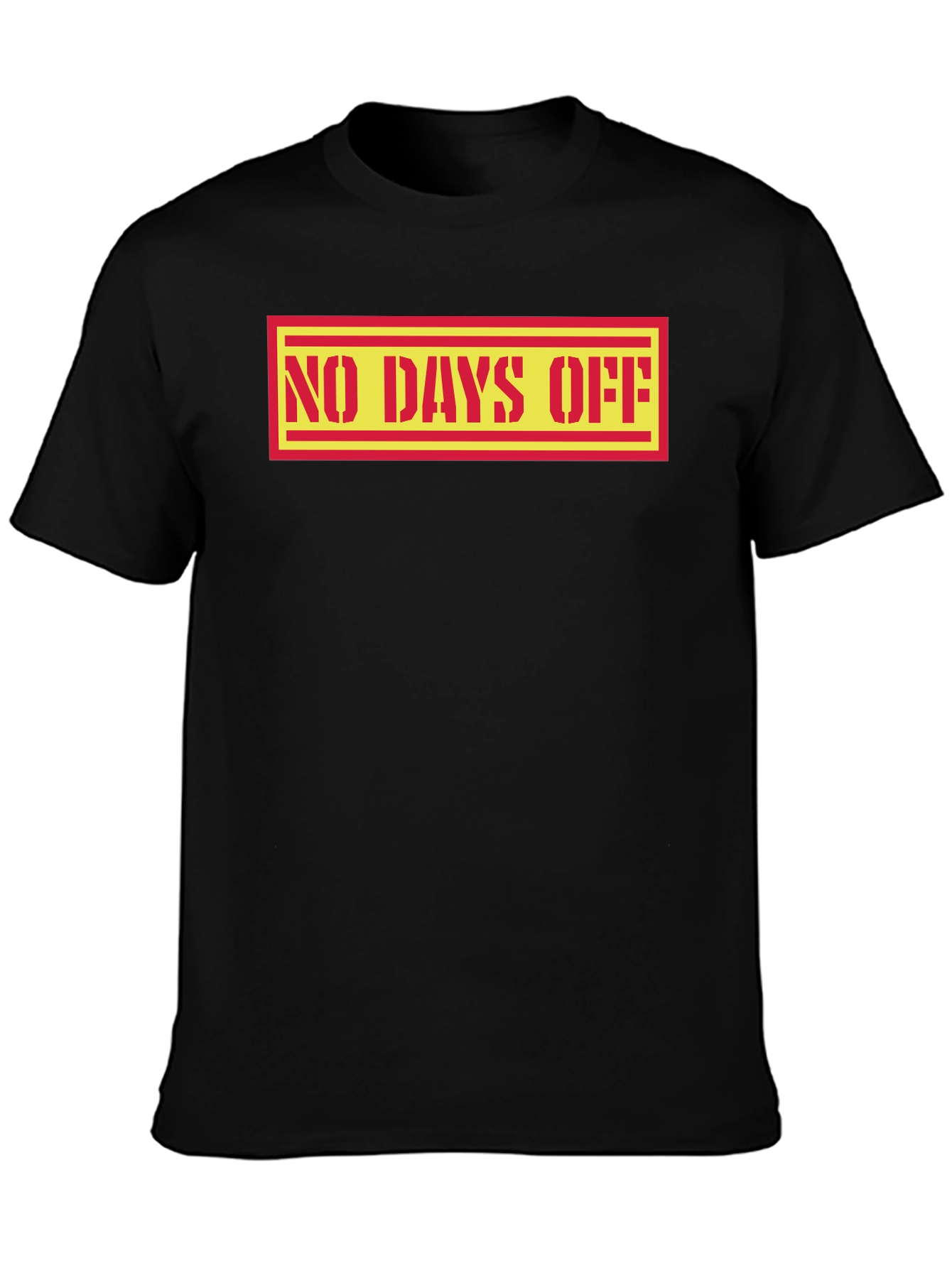 No Days Off Graphic Tee - Black