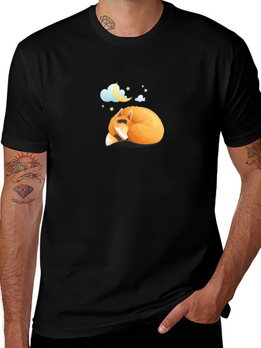 Dreamy Fox Graphic Black Tee