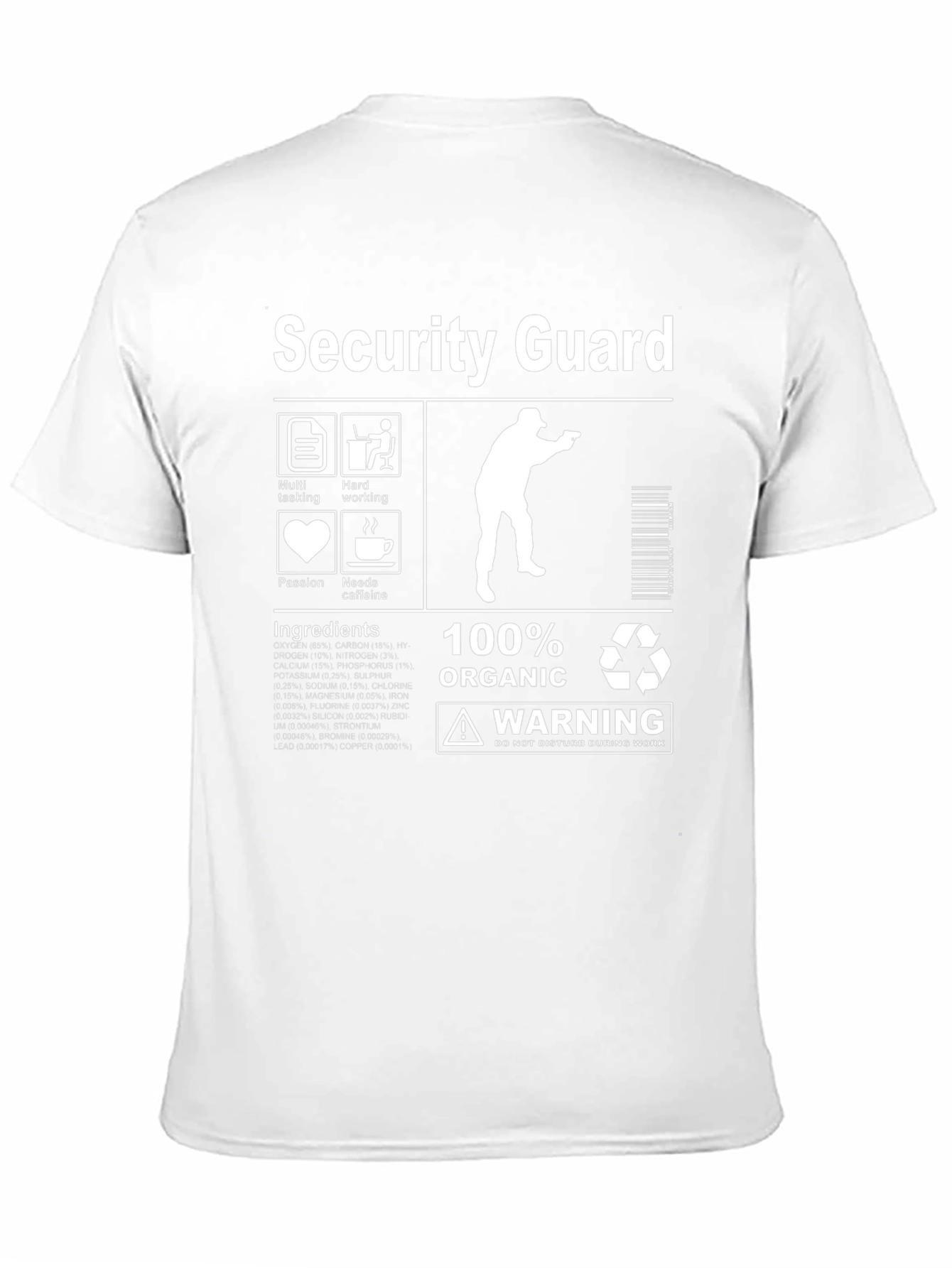 Security Guard 100% Organic Graphic T-Shirt