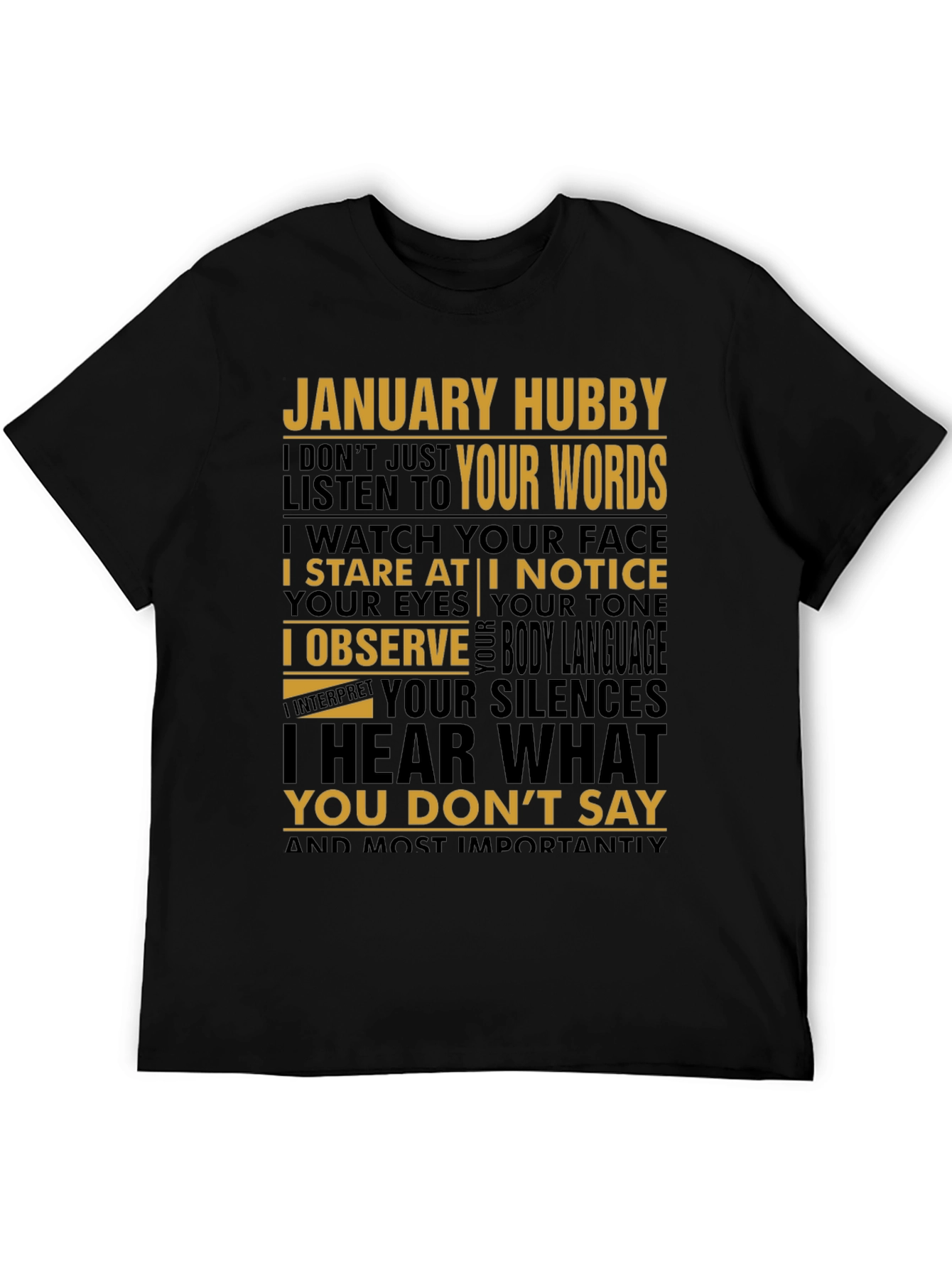 January Hubby Graphic Tee - Husband Gift