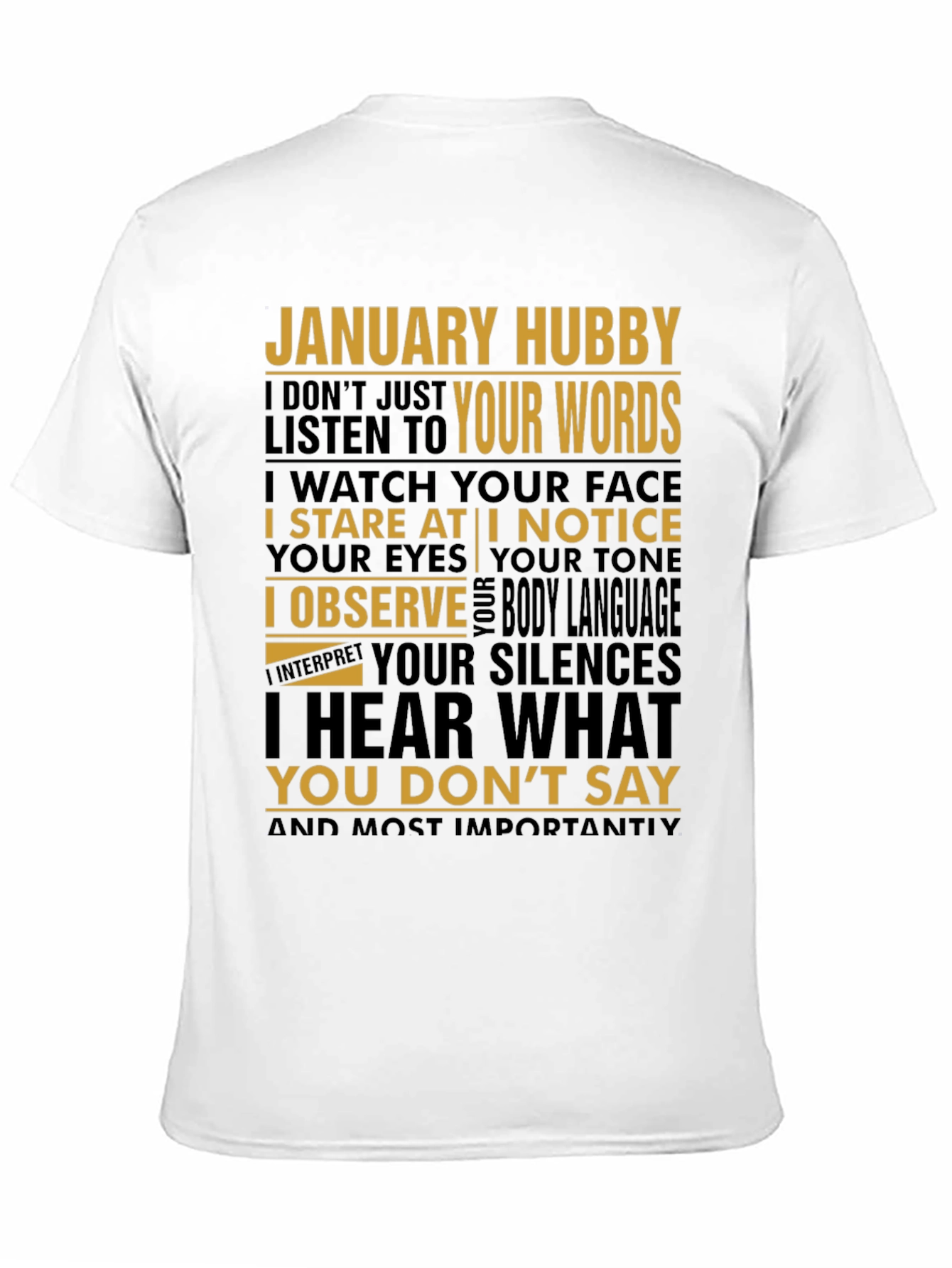 January Hubby Graphic Tee - Husband Gift