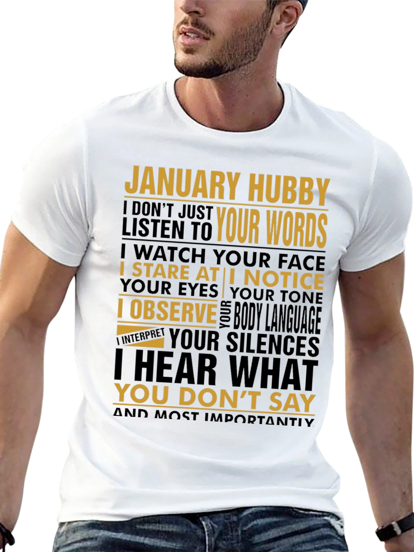 January Hubby Graphic Tee - Husband Gift