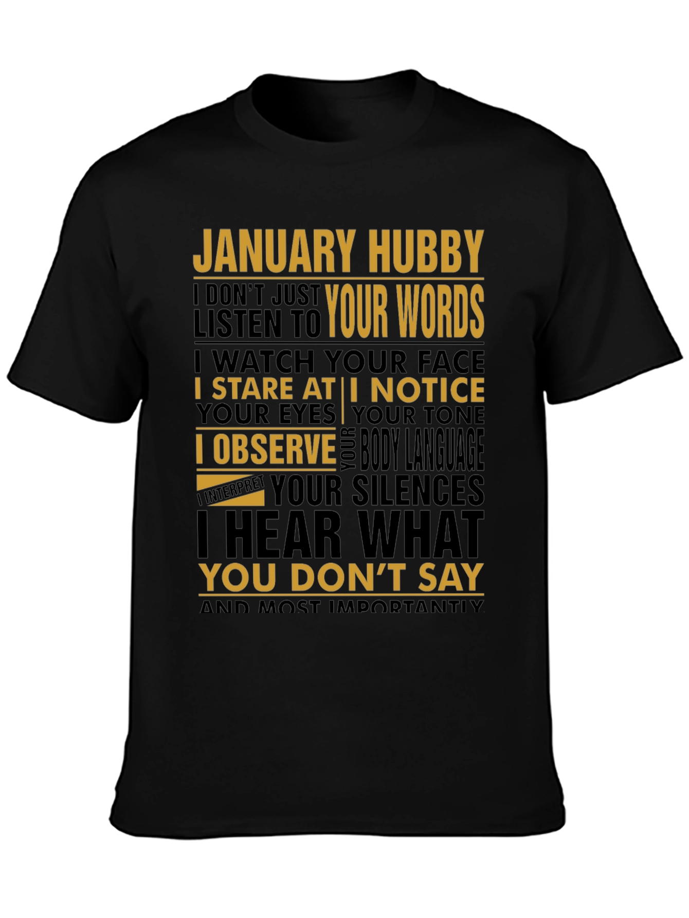 January Hubby Graphic Tee - Husband Gift