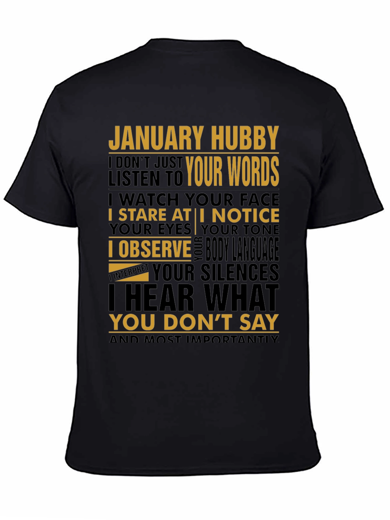 January Hubby Graphic Tee - Husband Gift