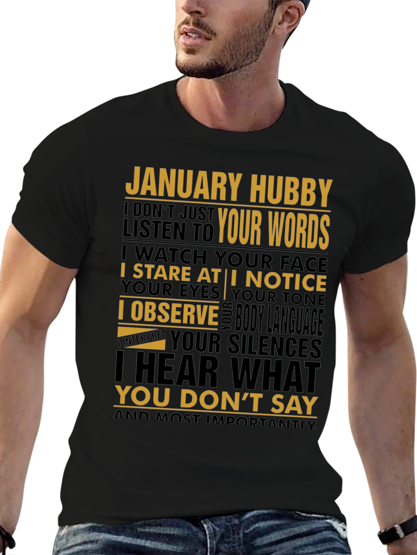 January Hubby Graphic Tee - Husband Gift