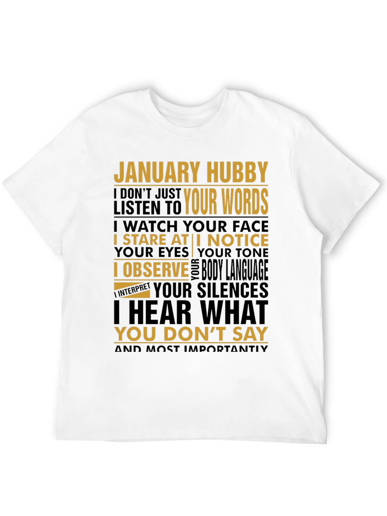 January Hubby Graphic Tee - Husband Gift
