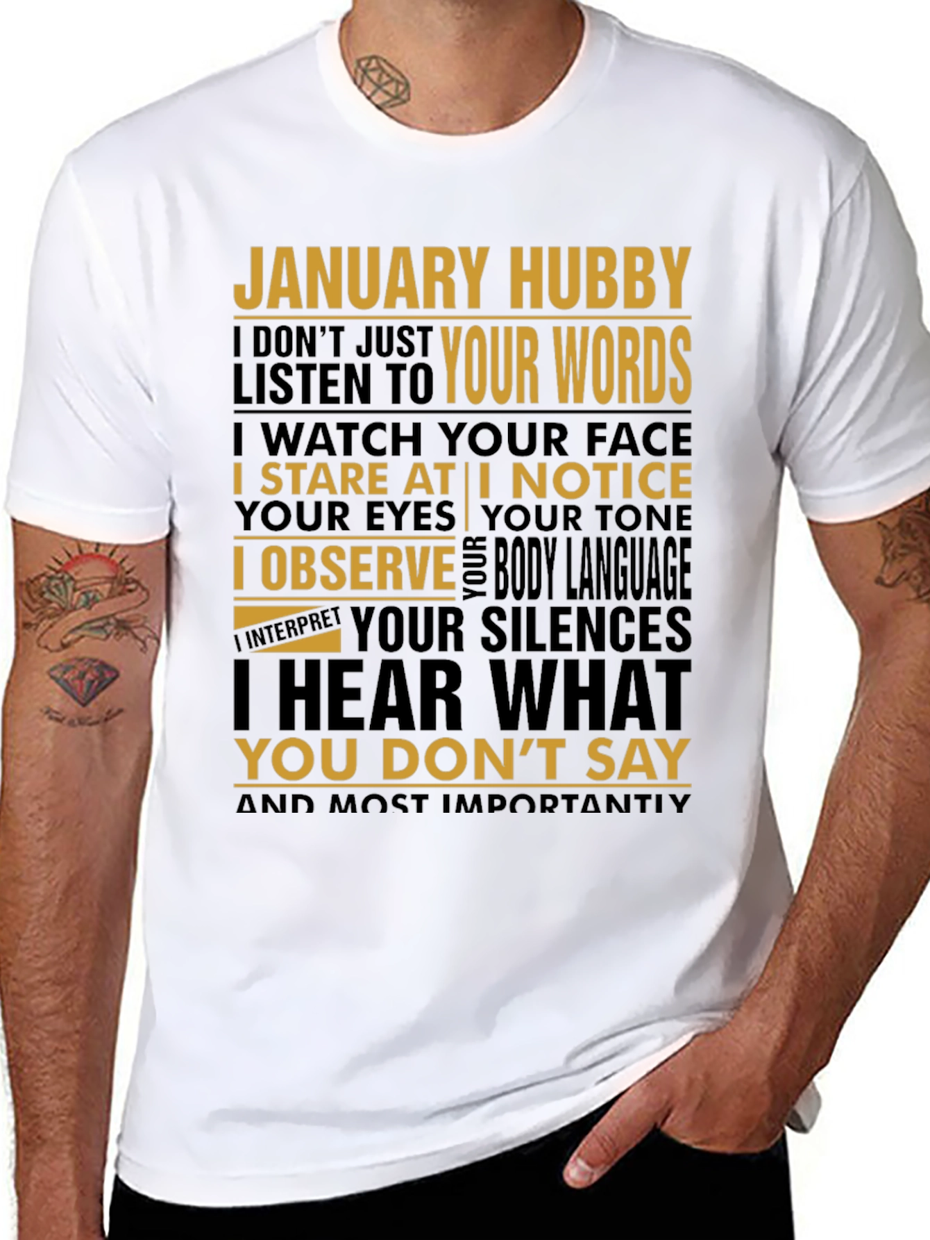 January Hubby Graphic Tee - Husband Gift