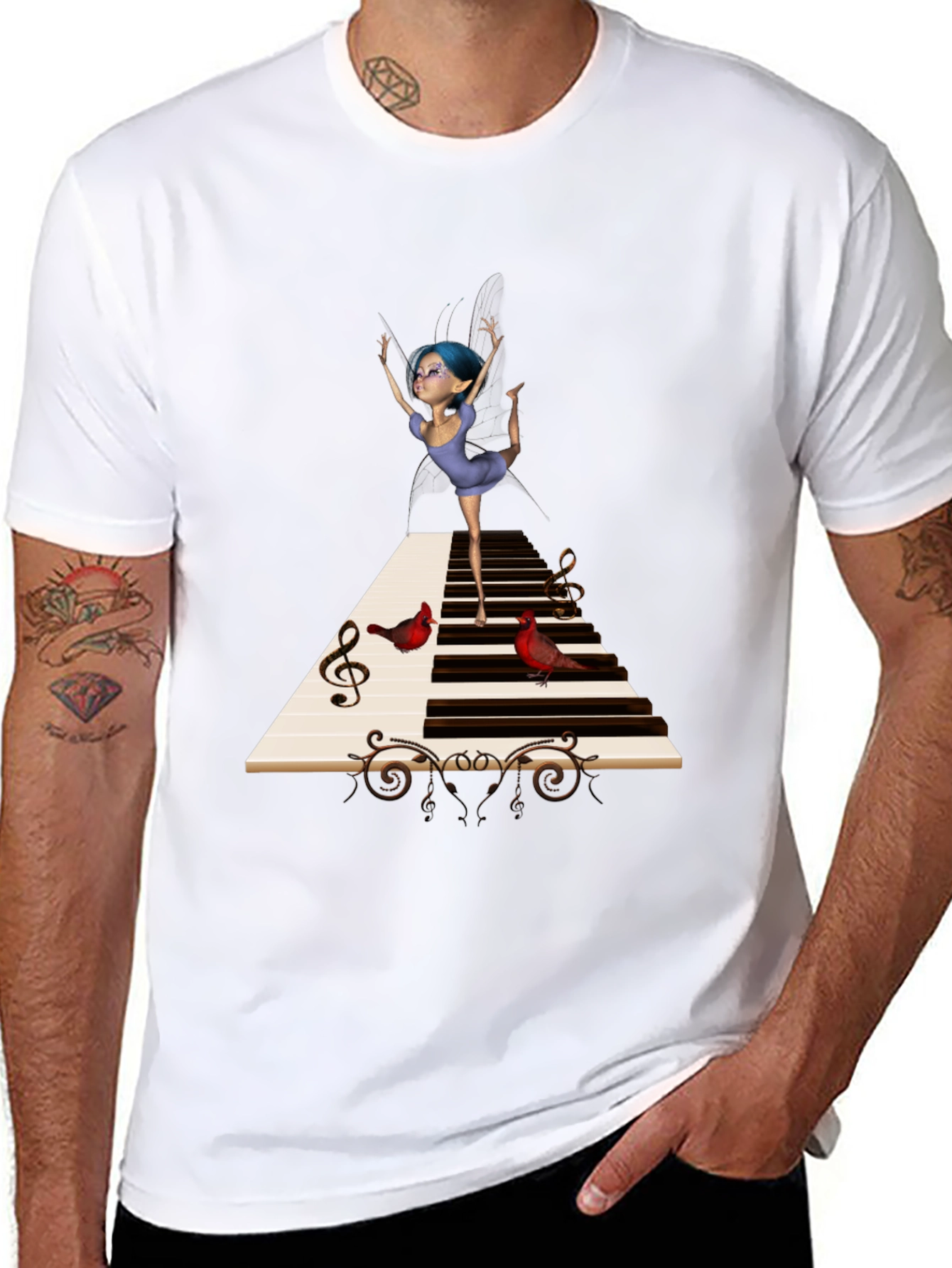 Musical Fairy Black T-Shirt