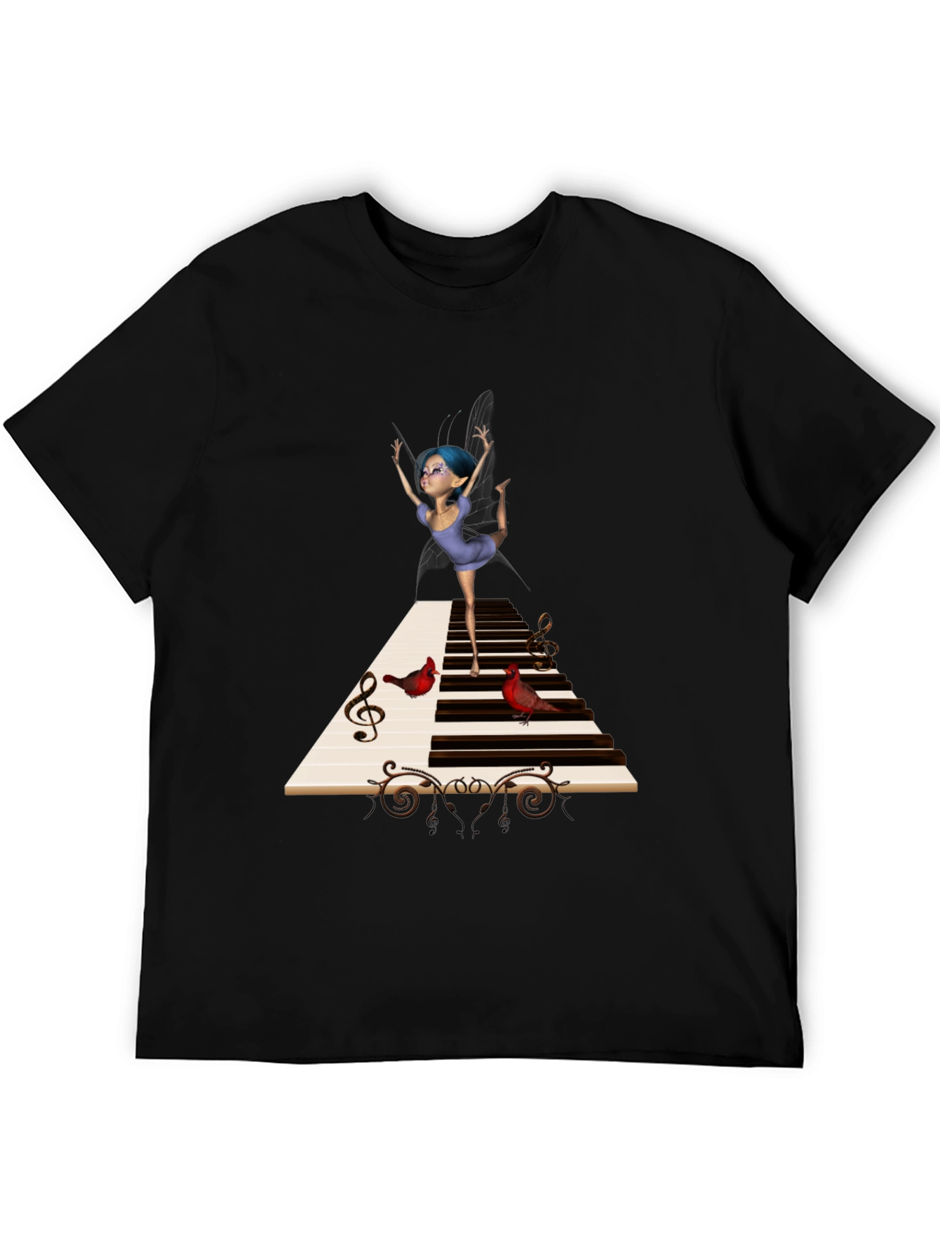 Musical Fairy Black T-Shirt