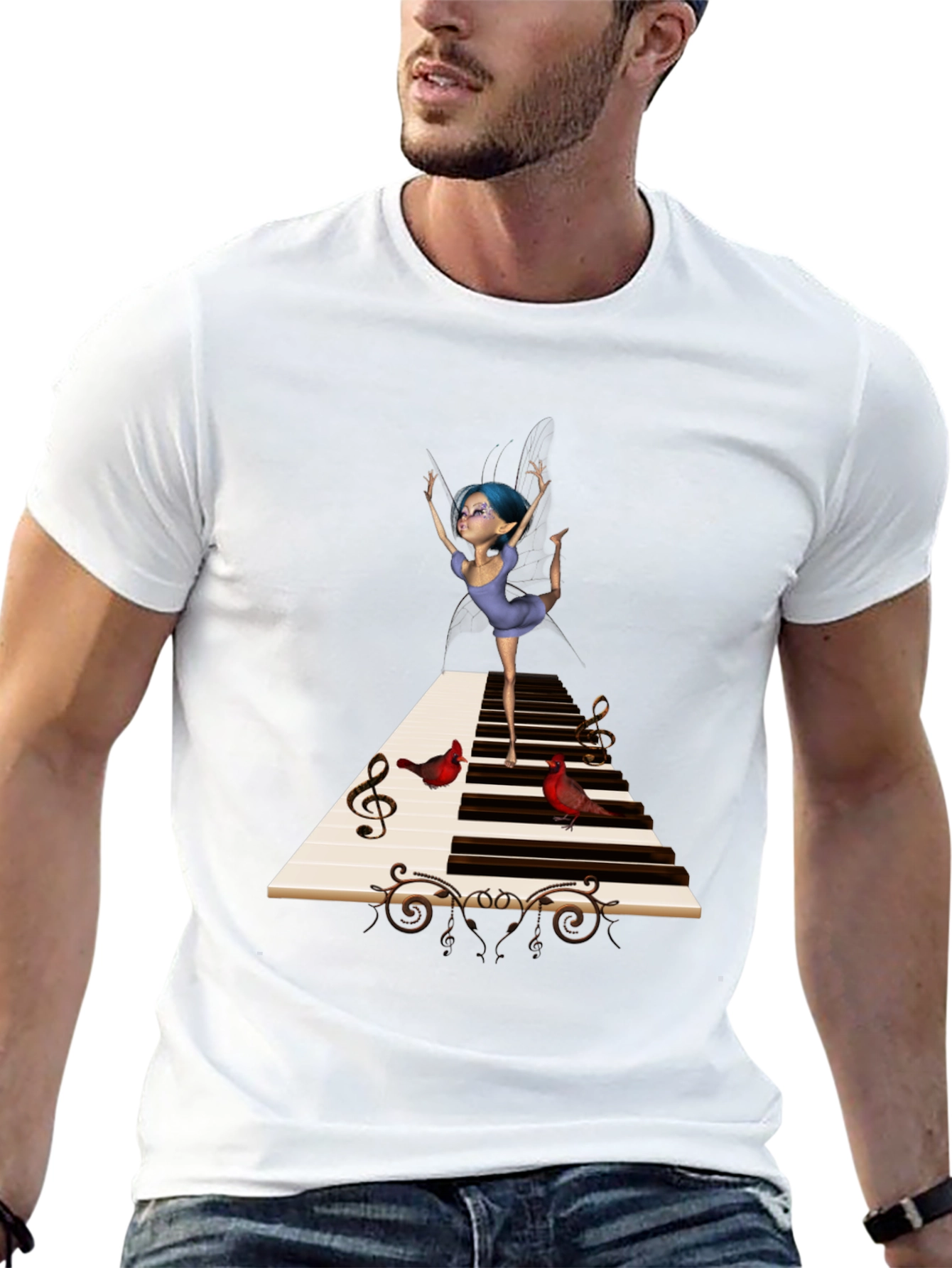 Musical Fairy Black T-Shirt