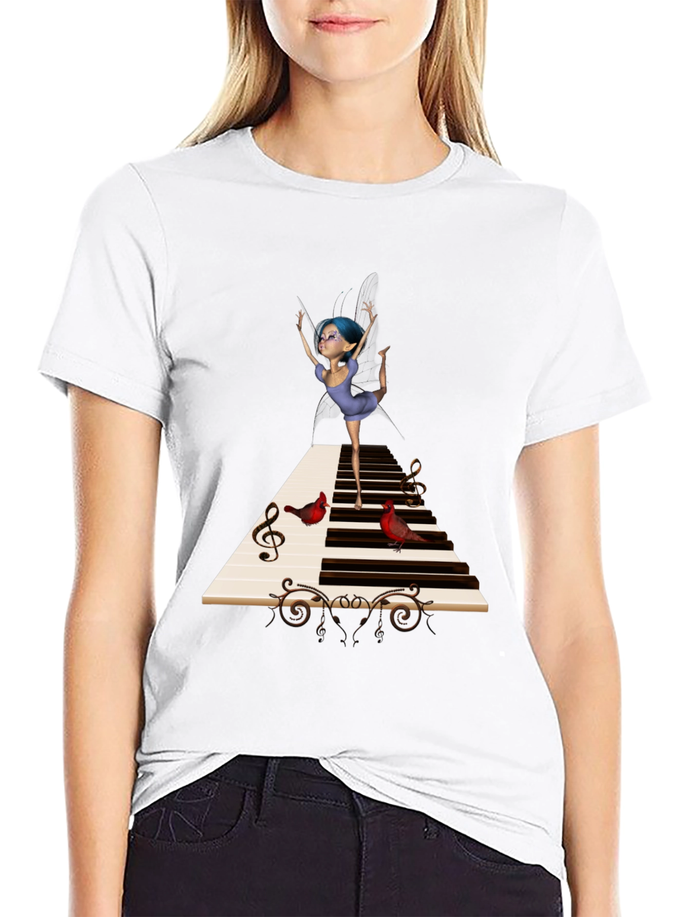 Musical Fairy Black T-Shirt