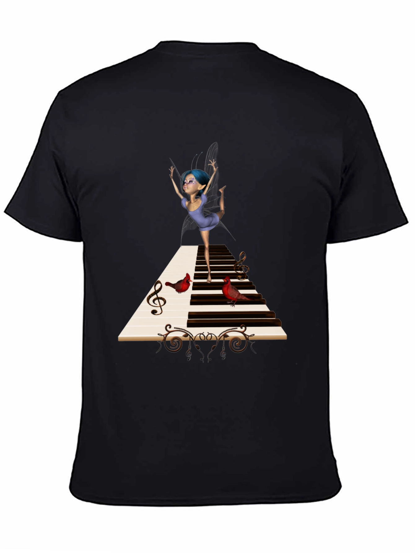 Musical Fairy Black T-Shirt