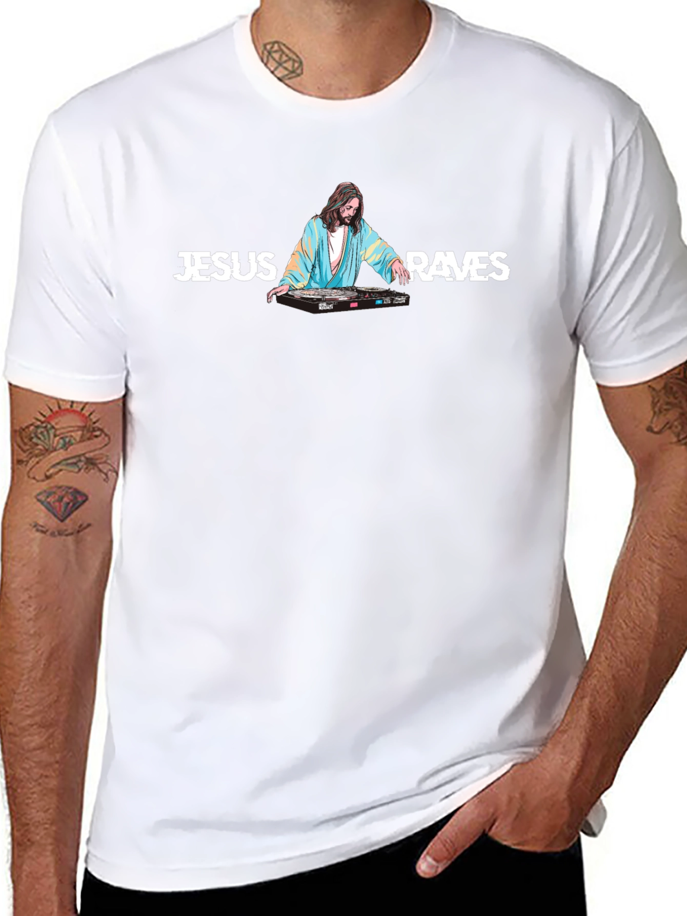 Jesus Raves Graphic T-Shirt