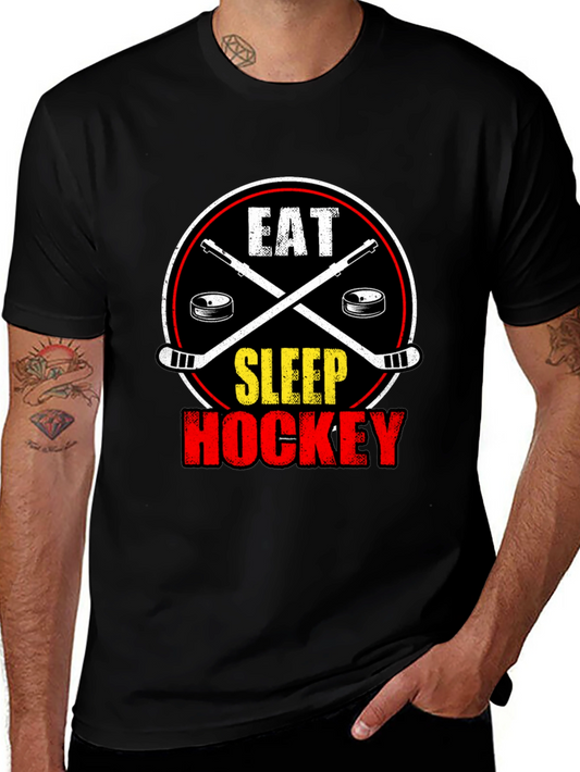 Eat Sleep Hockey Graphic T-Shirt
