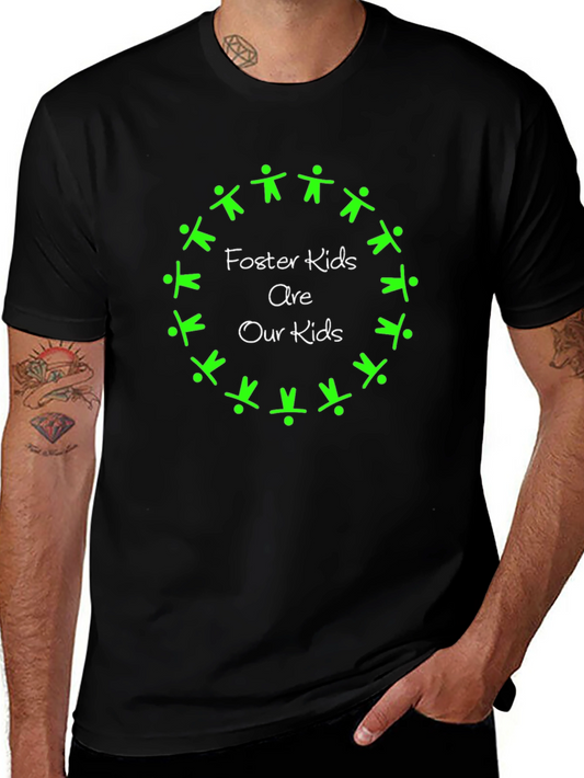 Foster Kids Are Our Kids Black Graphic T-Shirt