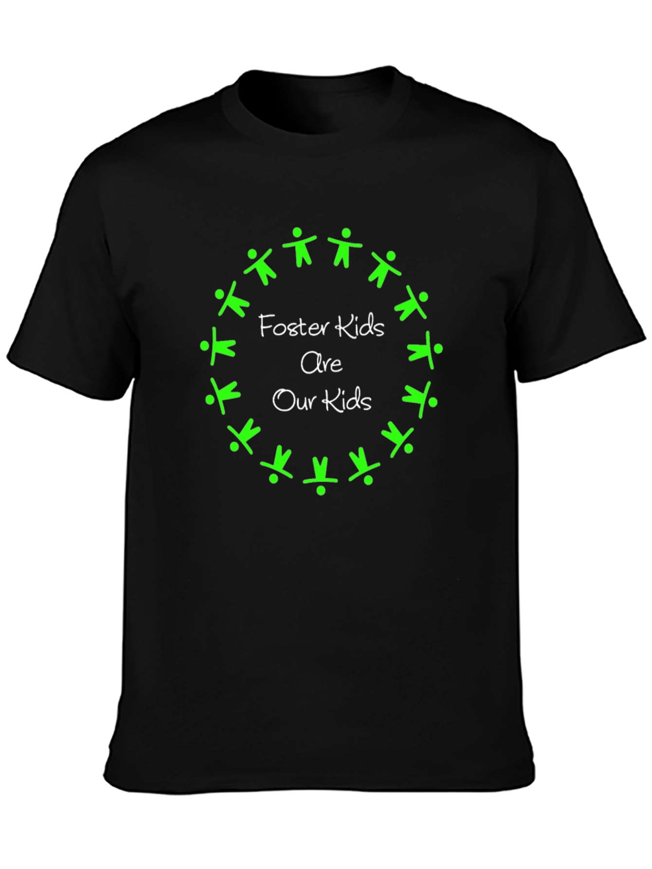 Foster Kids Are Our Kids Black Graphic T-Shirt