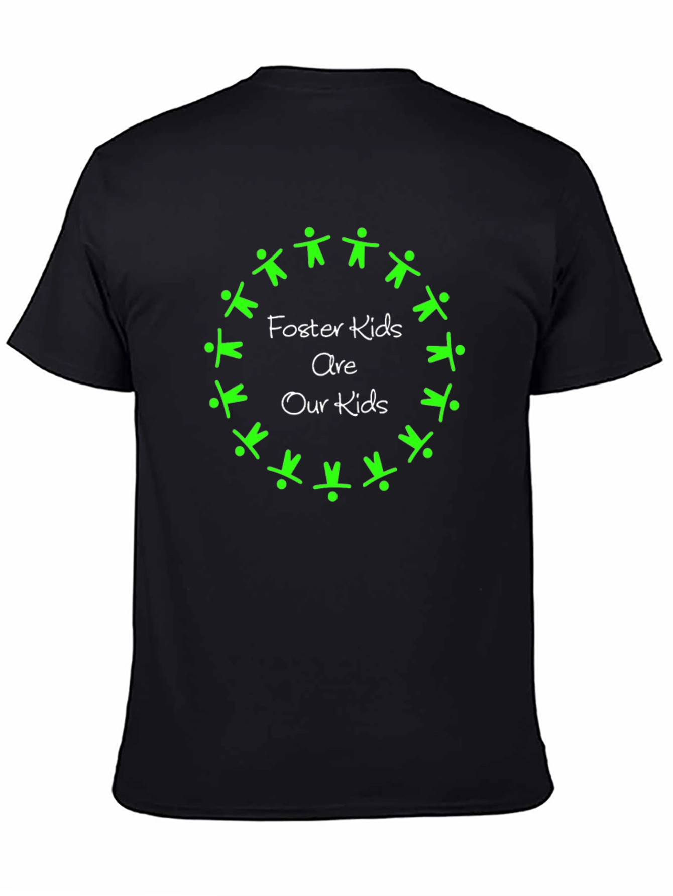 Foster Kids Are Our Kids Black Graphic T-Shirt
