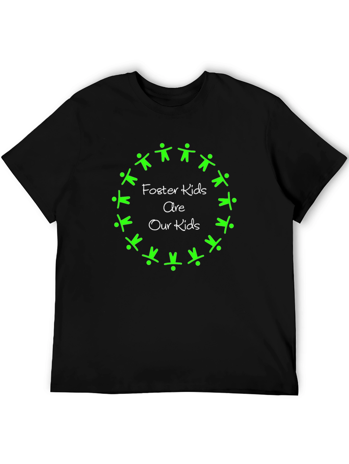 Foster Kids Are Our Kids Black Graphic T-Shirt