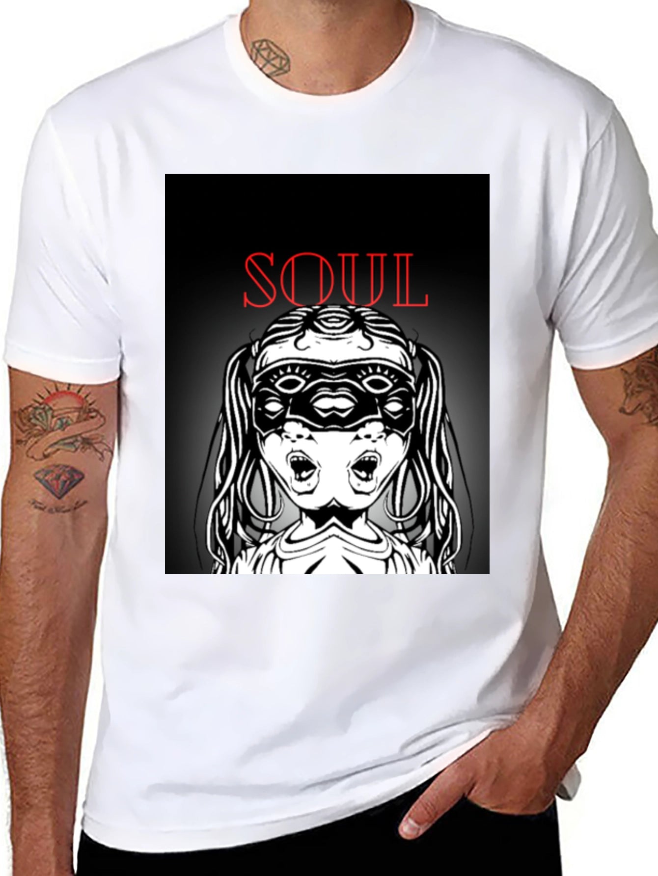 Soul Graphic T-Shirt - Black Unique Design