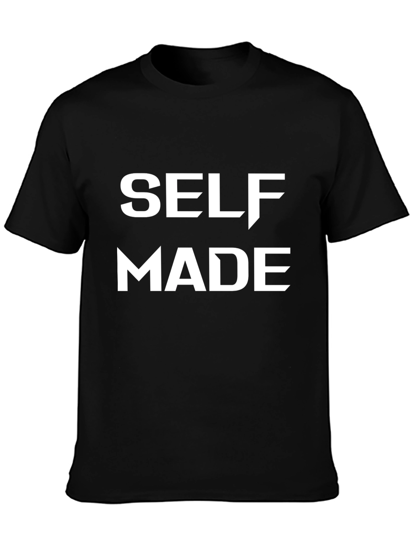 Self Made Black T-Shirt - Bold Statement Tee
