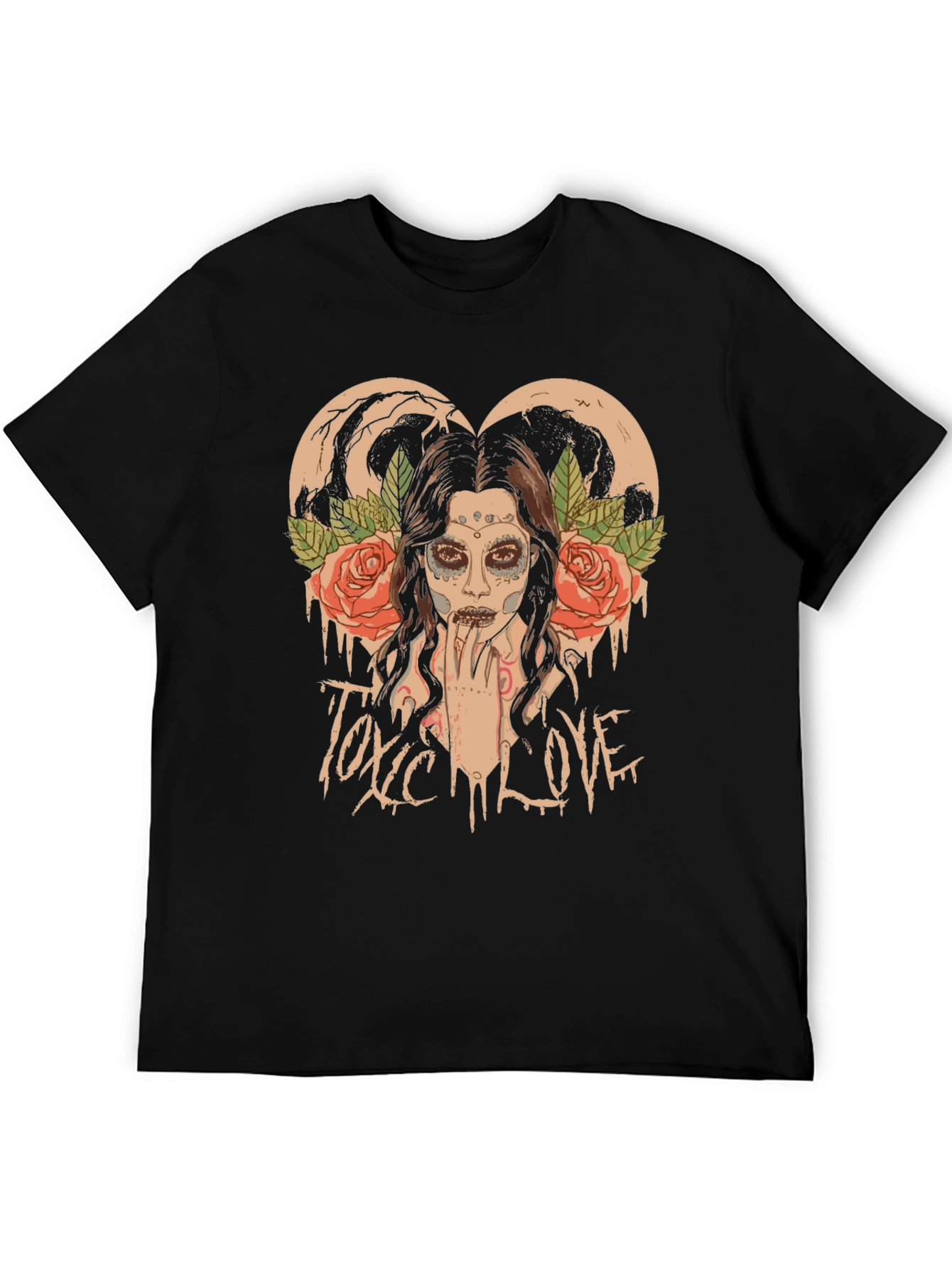 Toxic Love Black Graphic T-Shirt